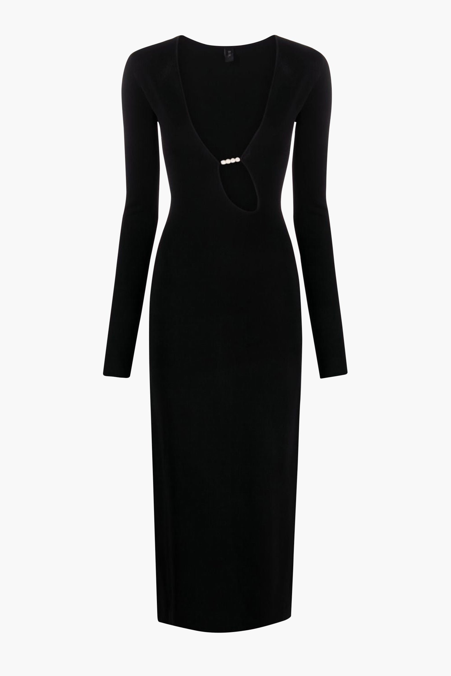 SIR Kinetic Beaded Long Sleeve Midi Dress in Black The New Trend