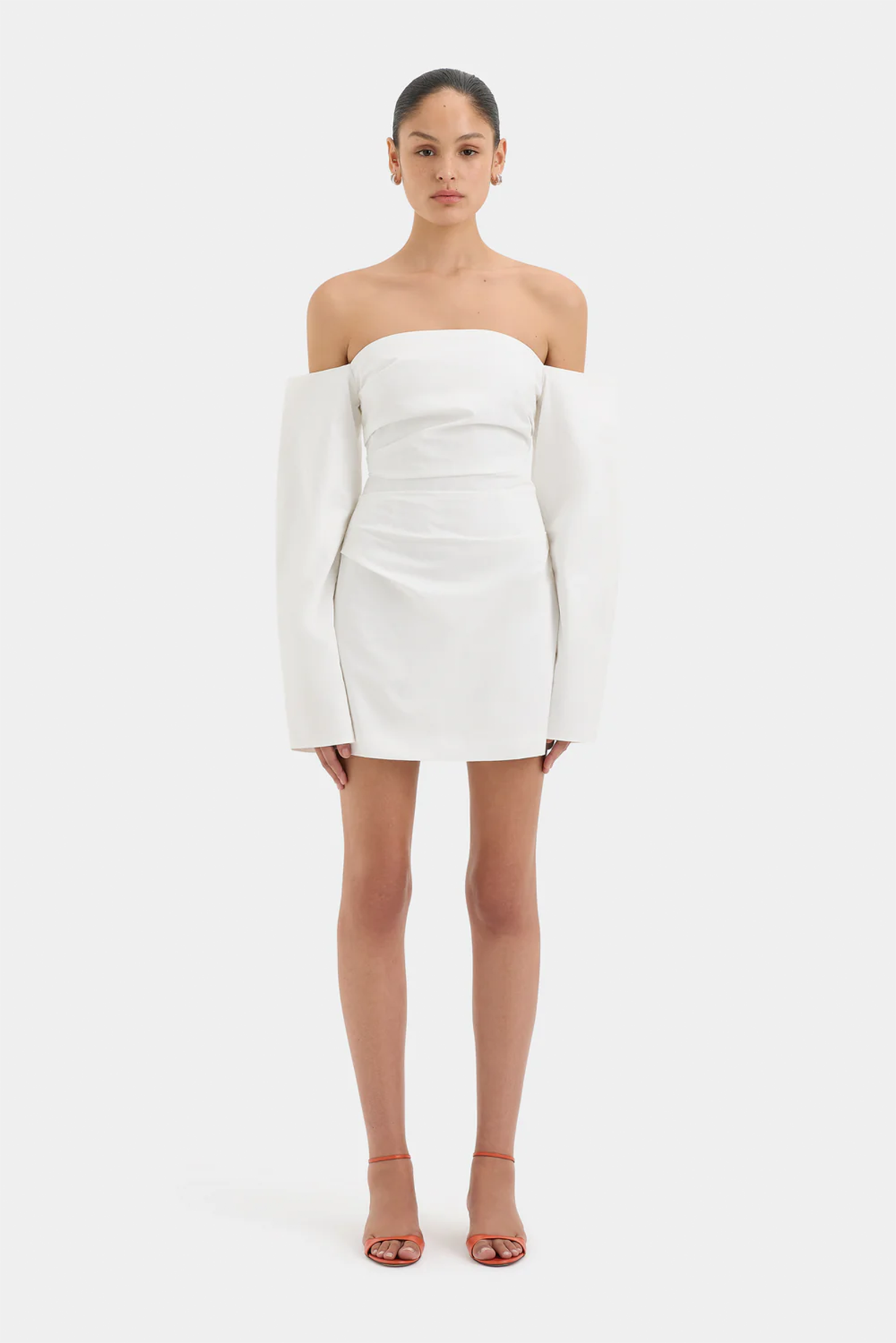 SIR. MARTINA SLEEVED MINI DRESS IN IVORY | THE NEW TREND 