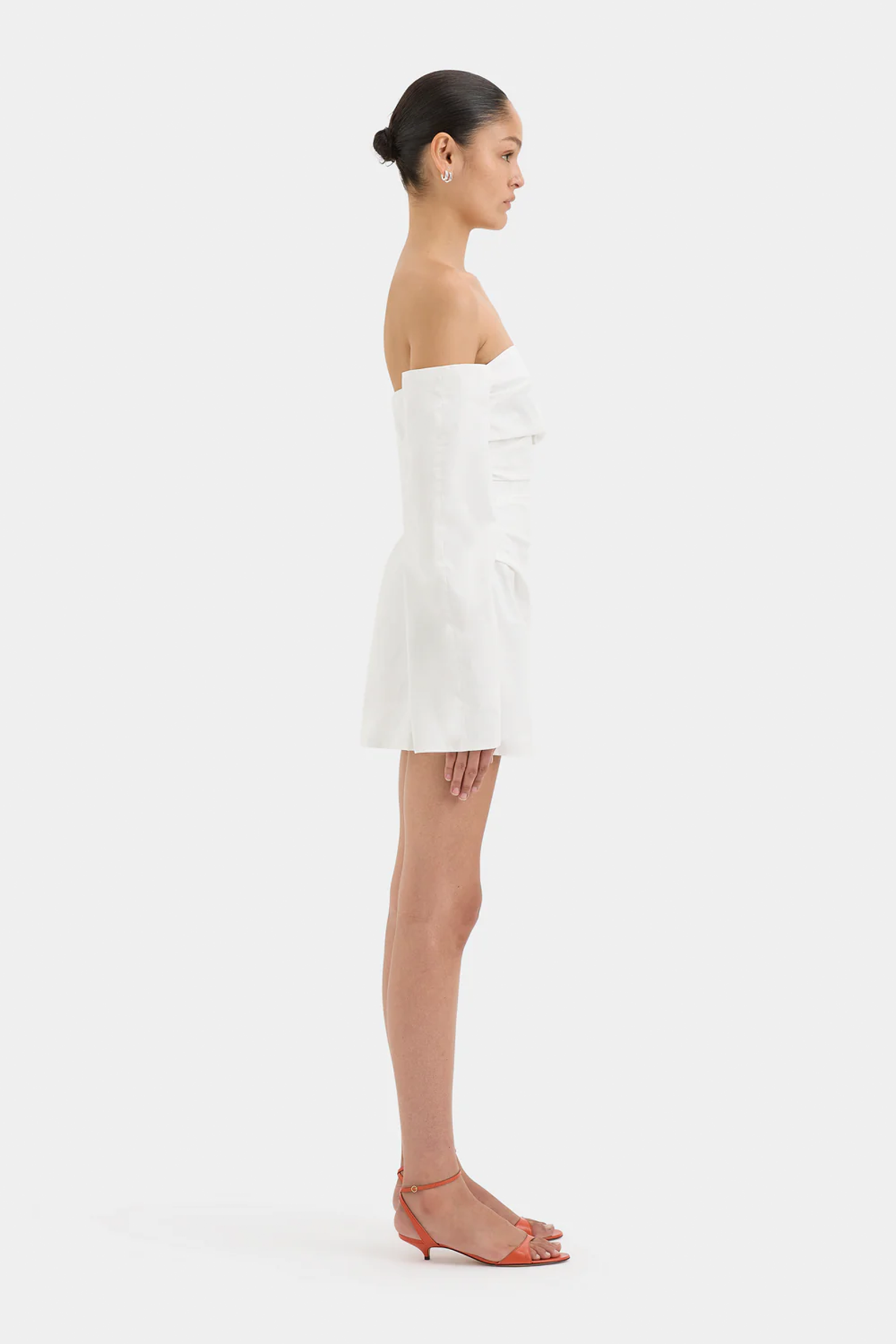 SIR. MARTINA SLEEVED MINI DRESS IN IVORY | THE NEW TREND 