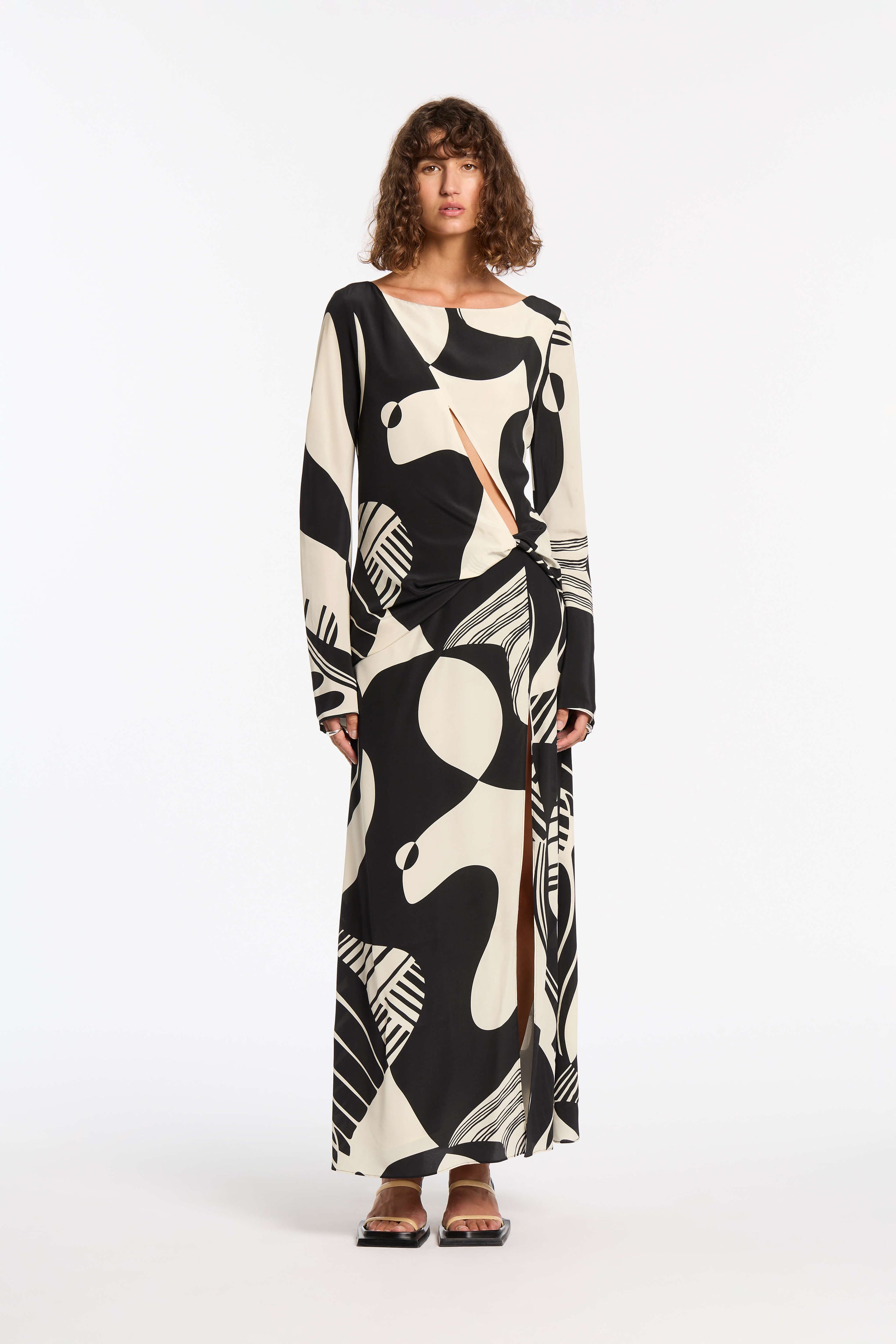 SIR Realisme Twist Maxi Dress in Papier available at TNT The New Trend Australia.