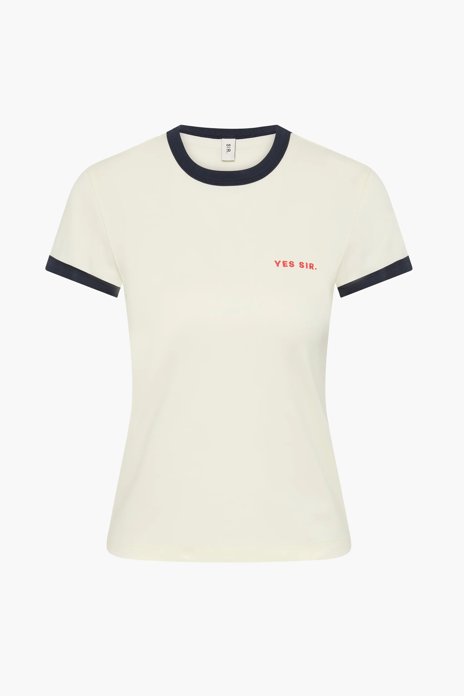 SIR YES SIR FITTED TEE IN IVORY | THE NEW TREND