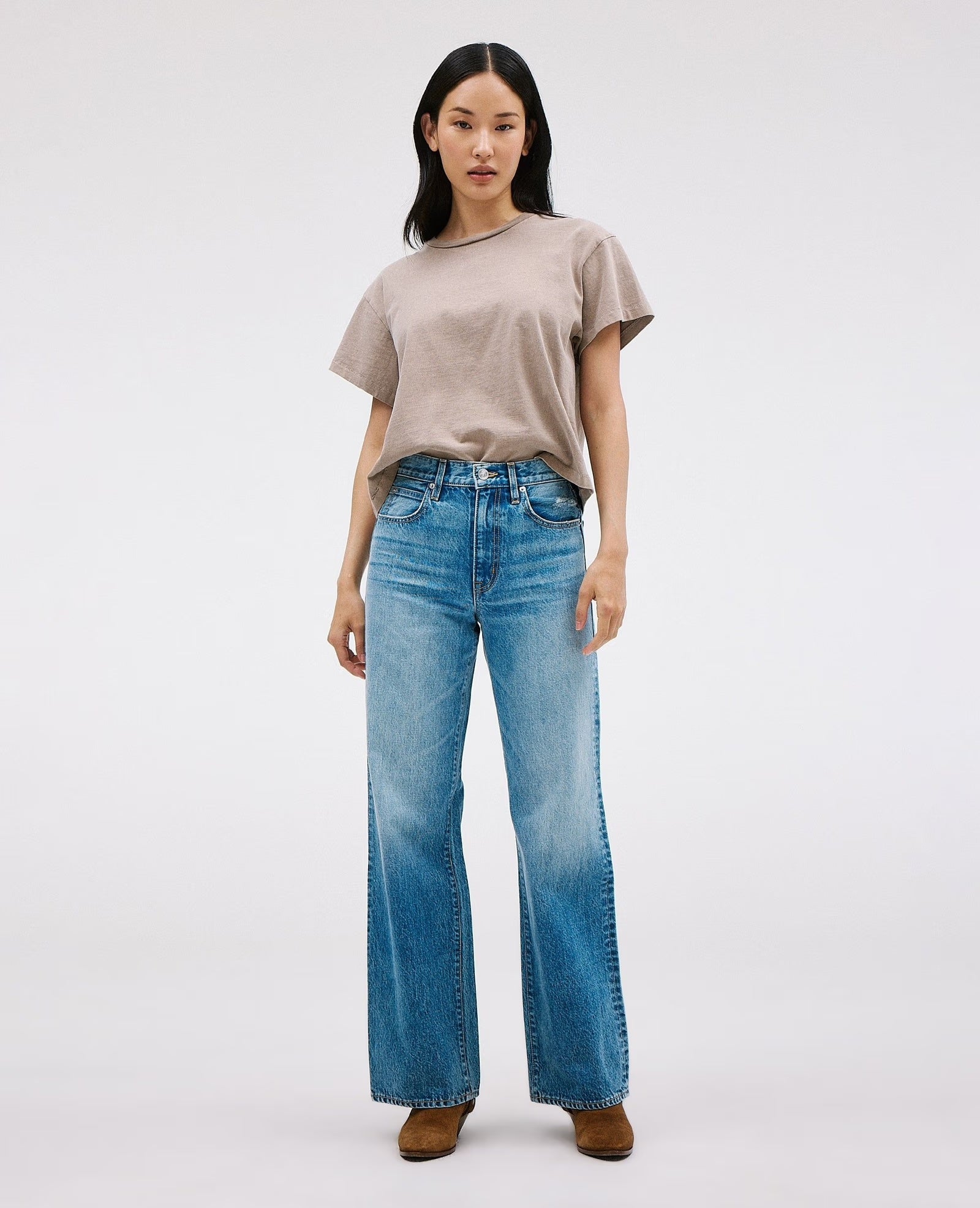 SLVRLAKE GRACE HIGH RISE WIDE LEG JEAN IN AMERICAN BEAUTY | THE NEW TREND