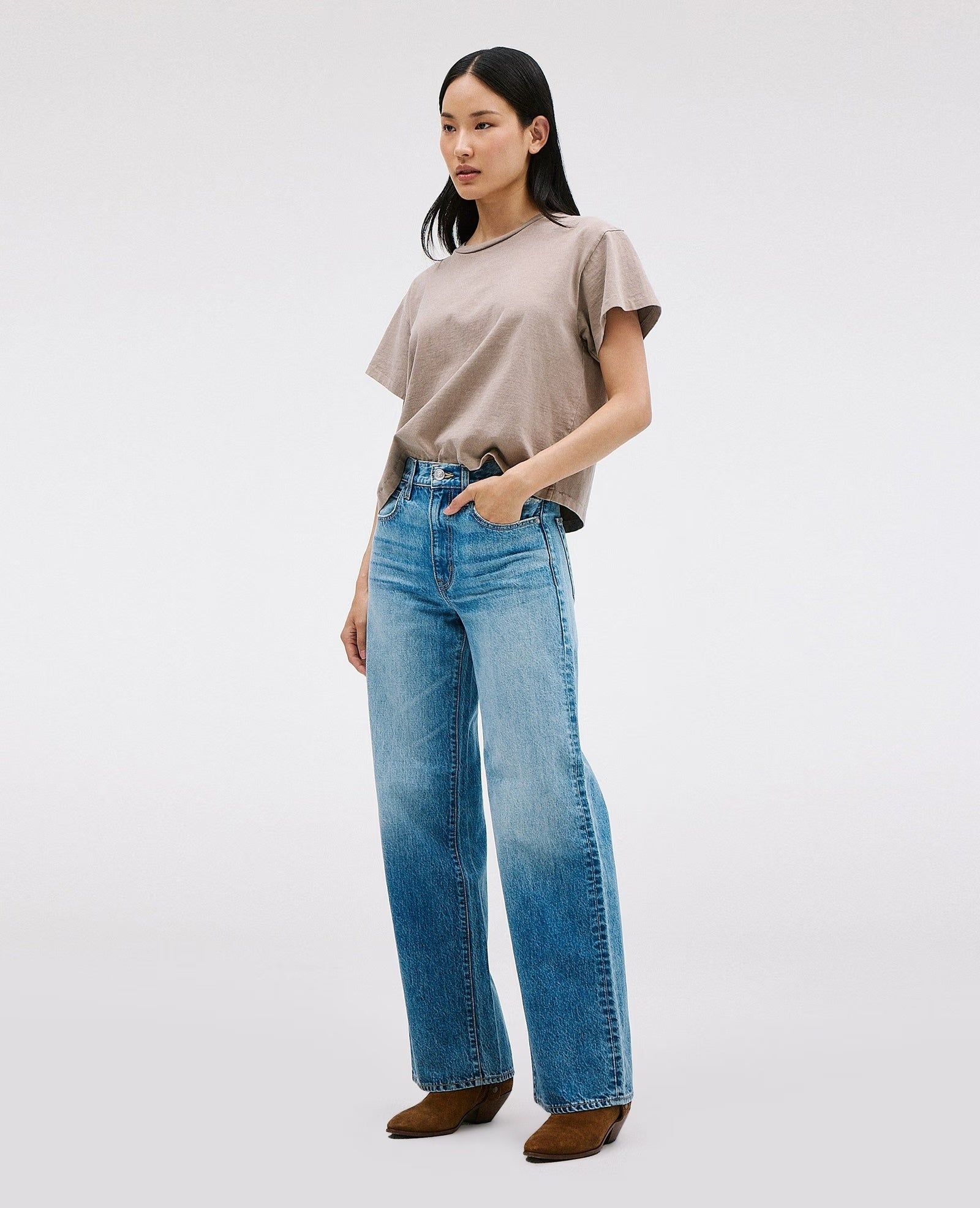 SLVRLAKE GRACE HIGH RISE WIDE LEG JEAN IN AMERICAN BEAUTY | THE NEW TREND