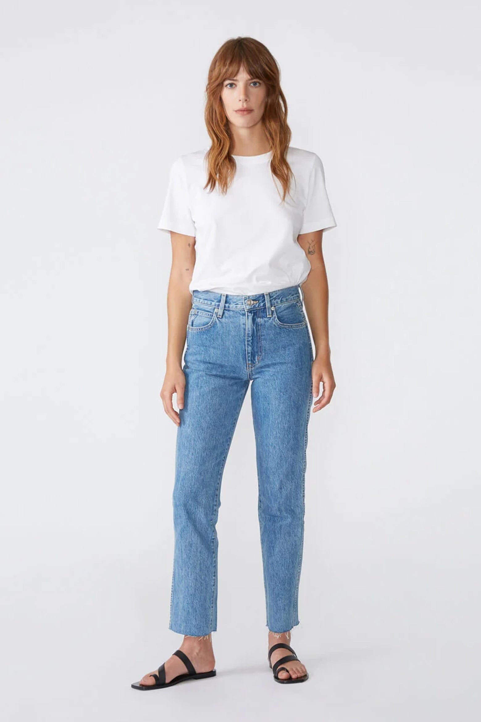 SLVRLAKE Hero High Rise Slim Leg Jean in Pacific from The New Trend