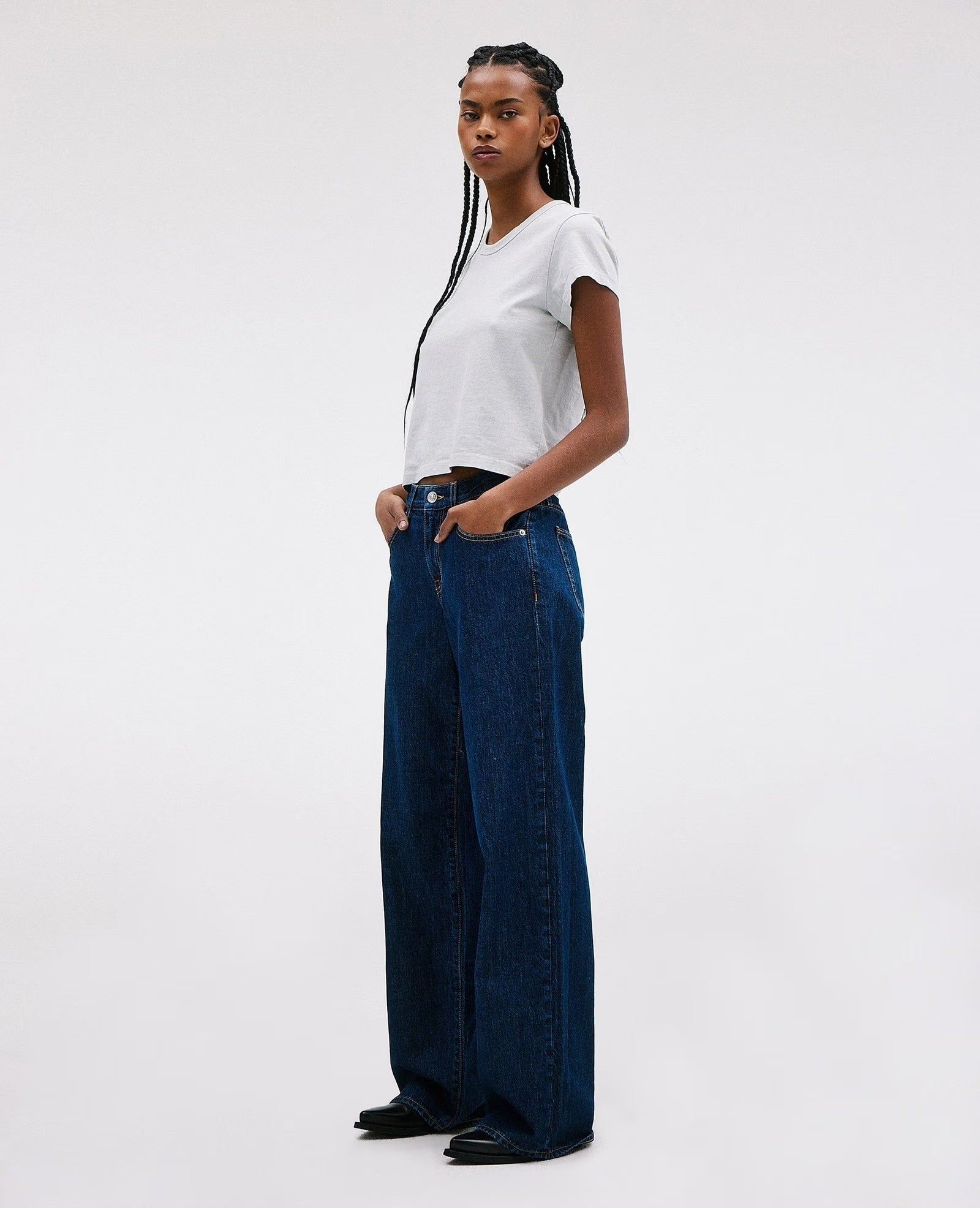 SLVRLAKE MICA LOW RISE WIDE LEG JEAN IN INFINITE DREAM | THE NEW TREND