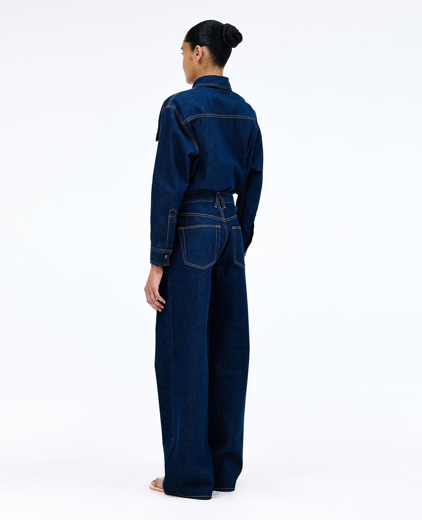 SLVRLAKE SELENA MID RISE WIDE LEG JEAN IN MIDNIGHT MILE | THE NEW TREND