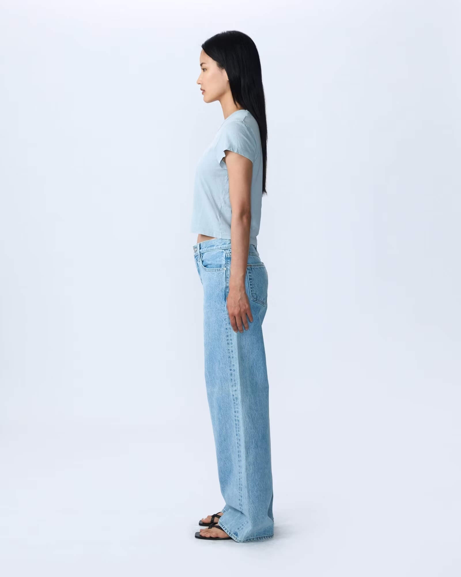 SLVRLAKE Mica Relaxed Wide Leg Jean in Clear Skies available at The New Trend