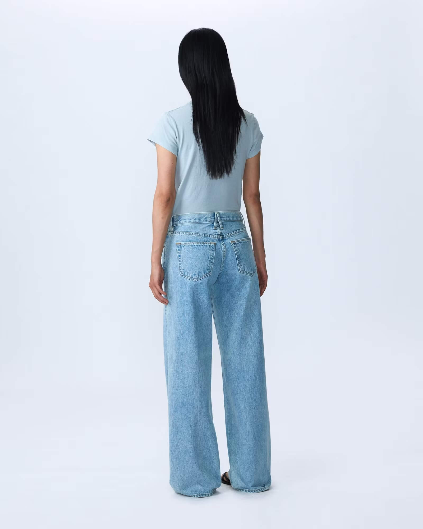 SLVRLAKE Mica Relaxed Wide Leg Jean in Clear Skies available at The New Trend