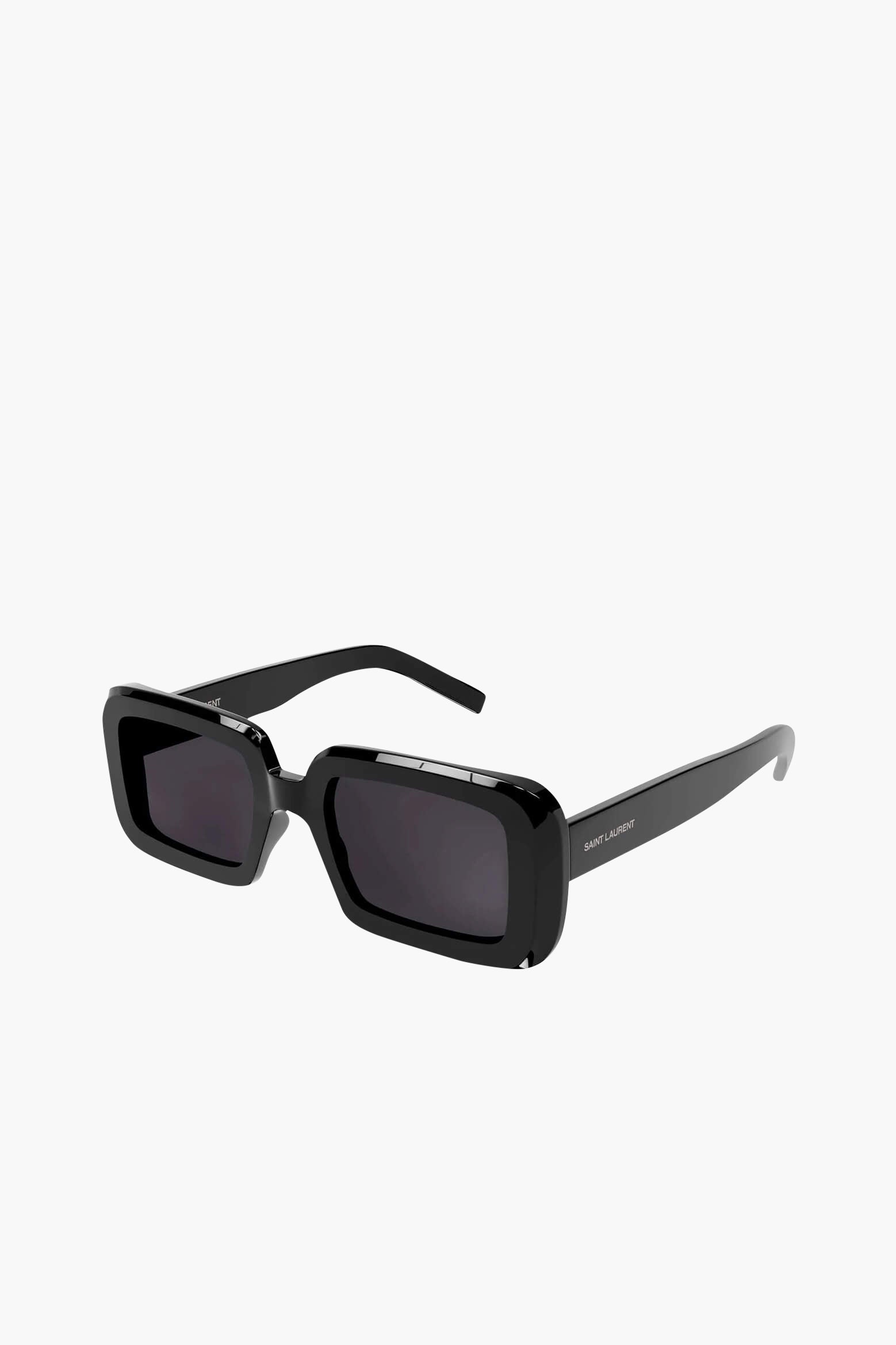 Saint Laurent Bold Rectangle Sunglasses in Black from The New Trend