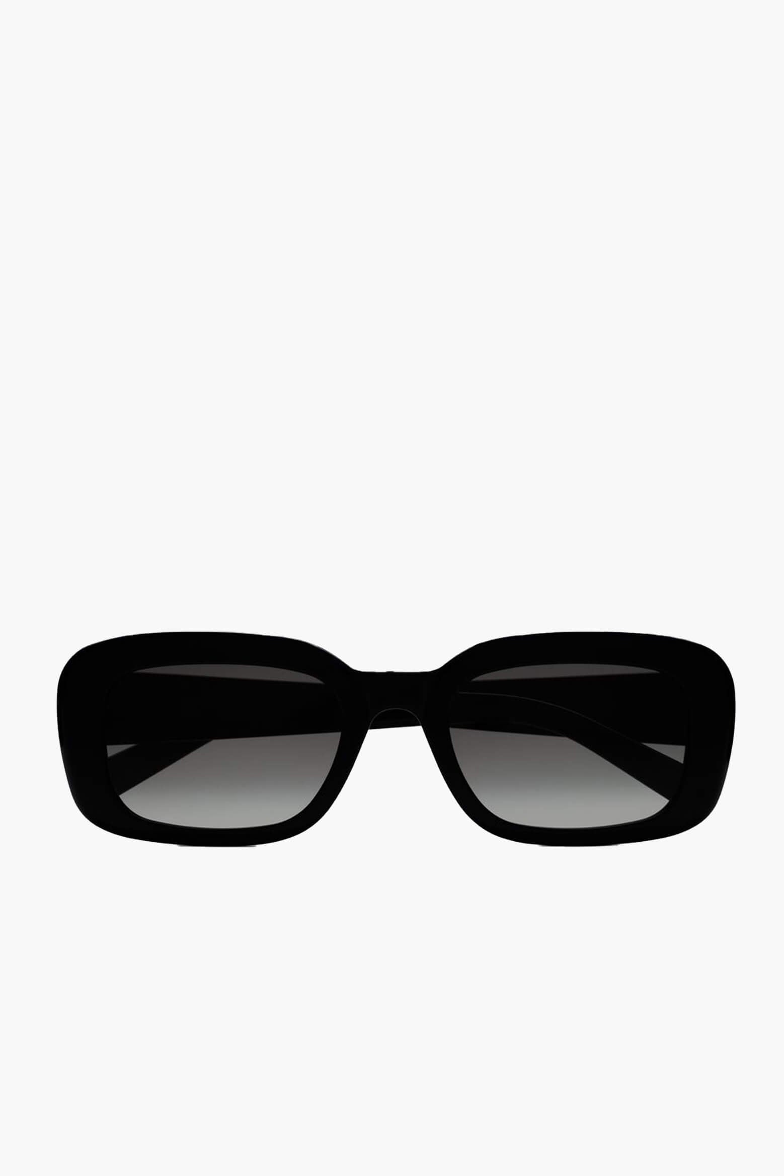 Saint Laurent Pillowed Rectangular Sunglasses in Black available at The New Trend Australia.