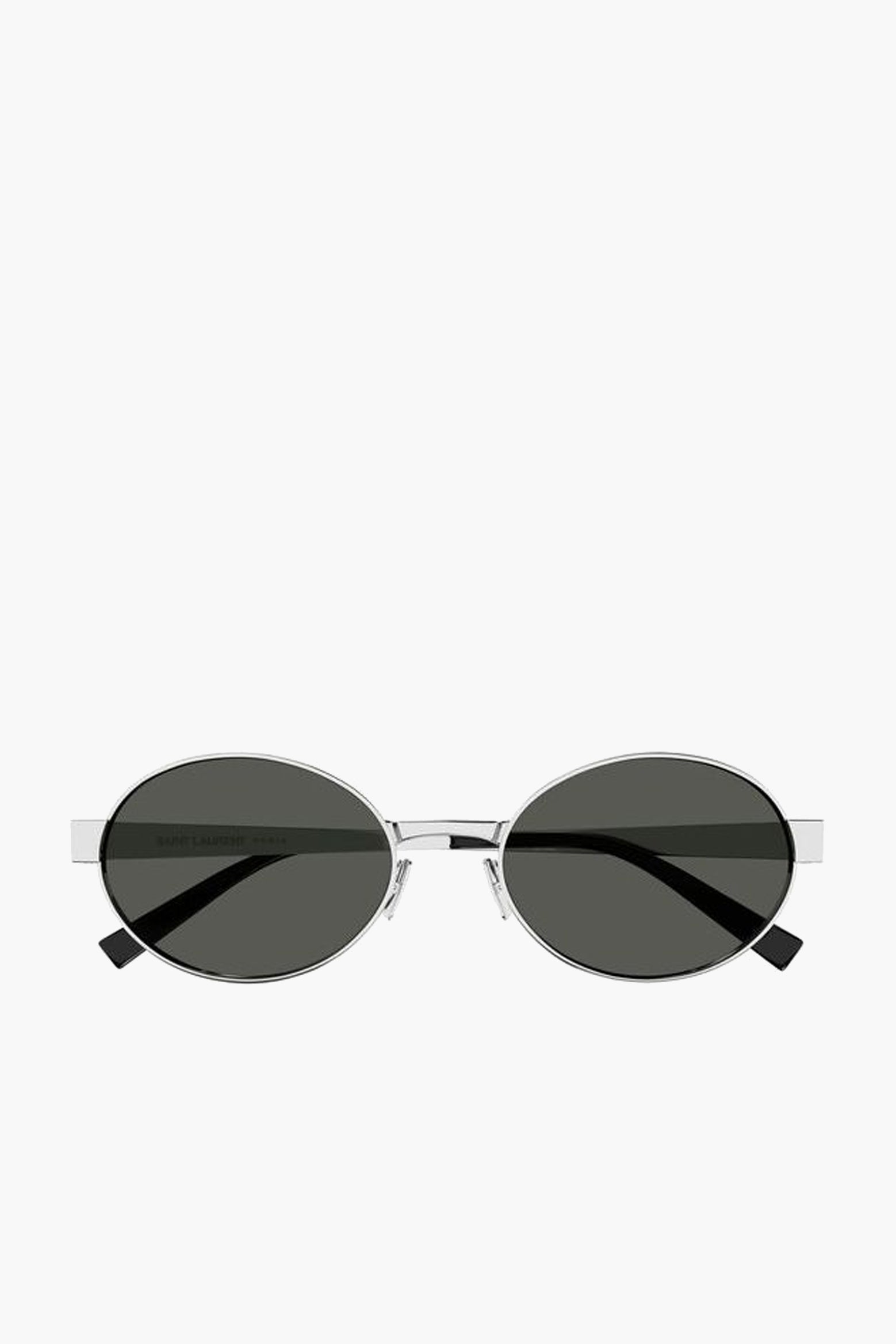 The Saint Laurent Round Metal Frame Sunglasses in Silver available at The New Trend Australia