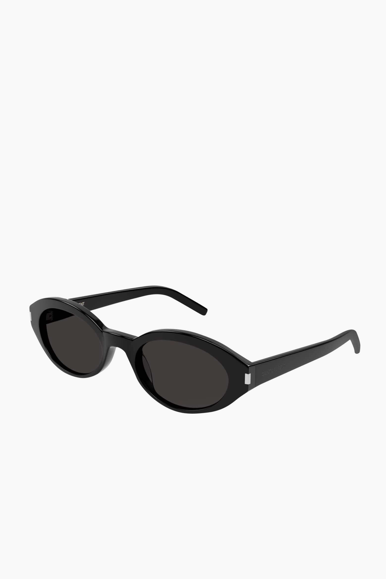 Saint Laurent Rounded Cat Eye Sunglasses in Black available at The New Trend