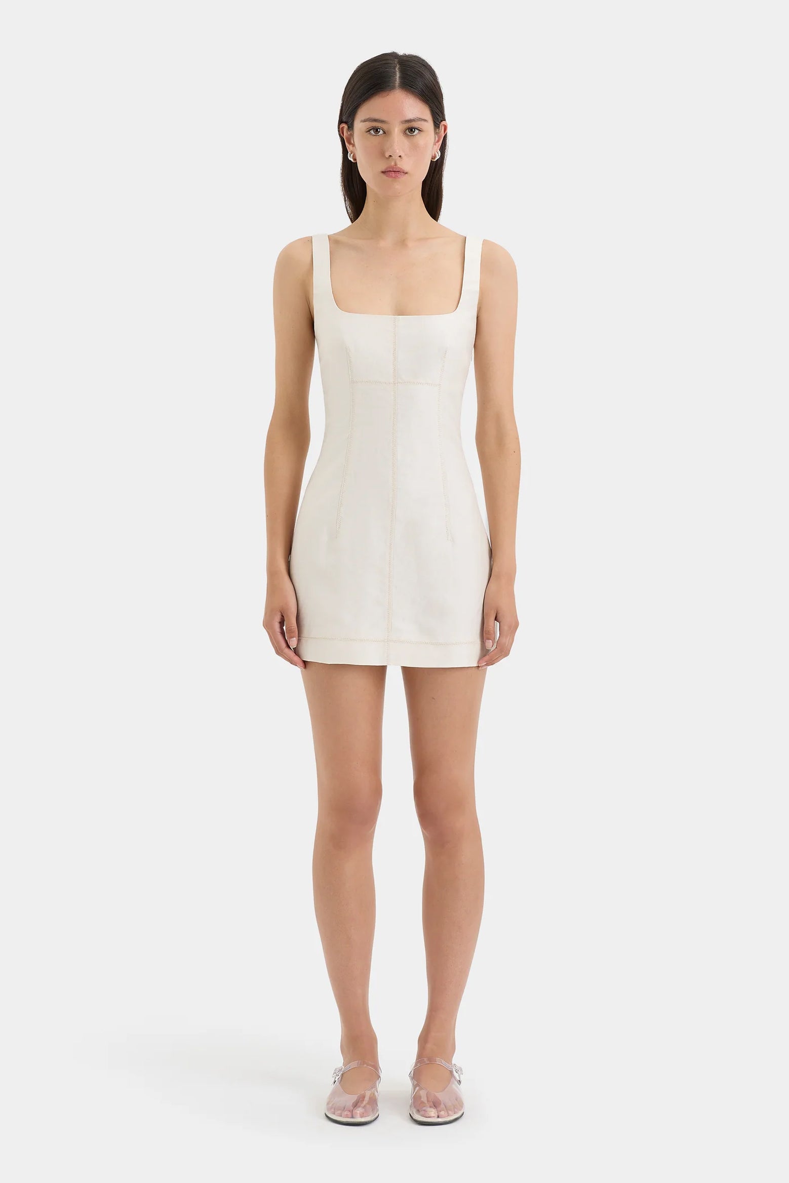 The Sir Emilia Corset Mini Dress in Natural available at The New Trend Australia