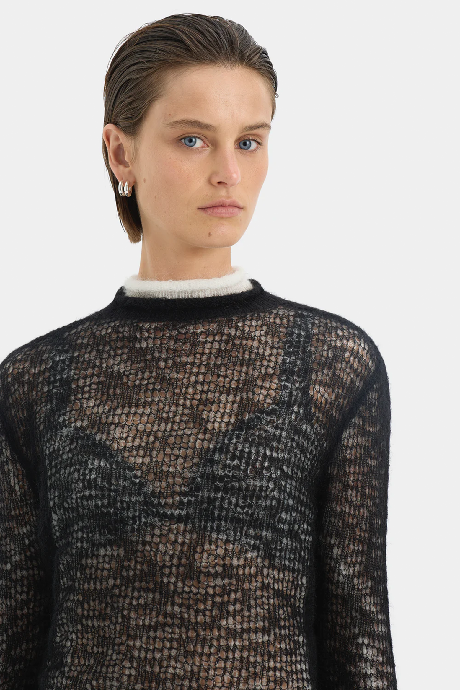 SIR THE LABEL PENELOPE LAYERED KNIT TOP BLACK/IVORY | THE NEW TREND