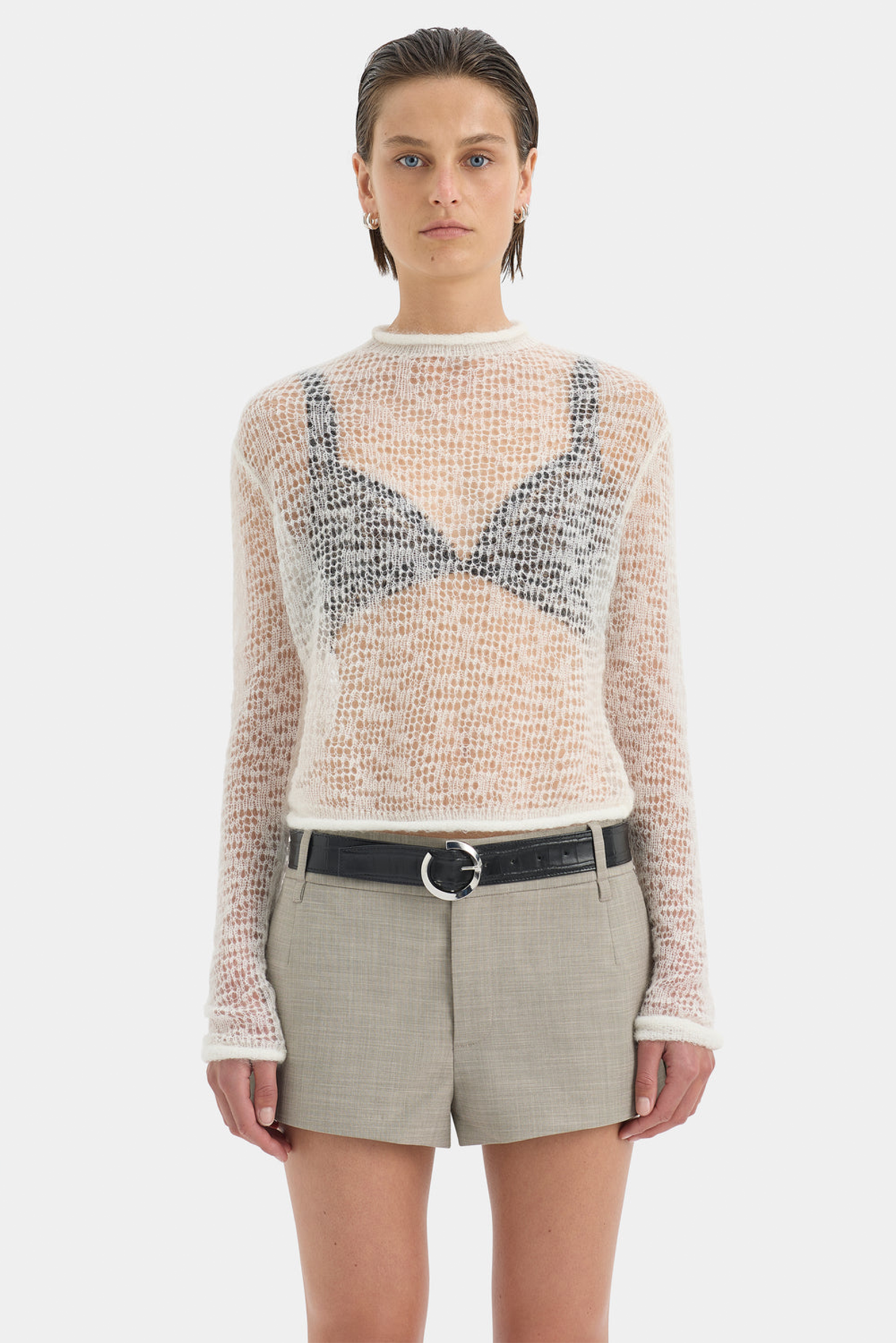 SIR THE LABEL PENELOPE LAYERED KNIT TOP BLACK/IVORY | THE NEW TREND