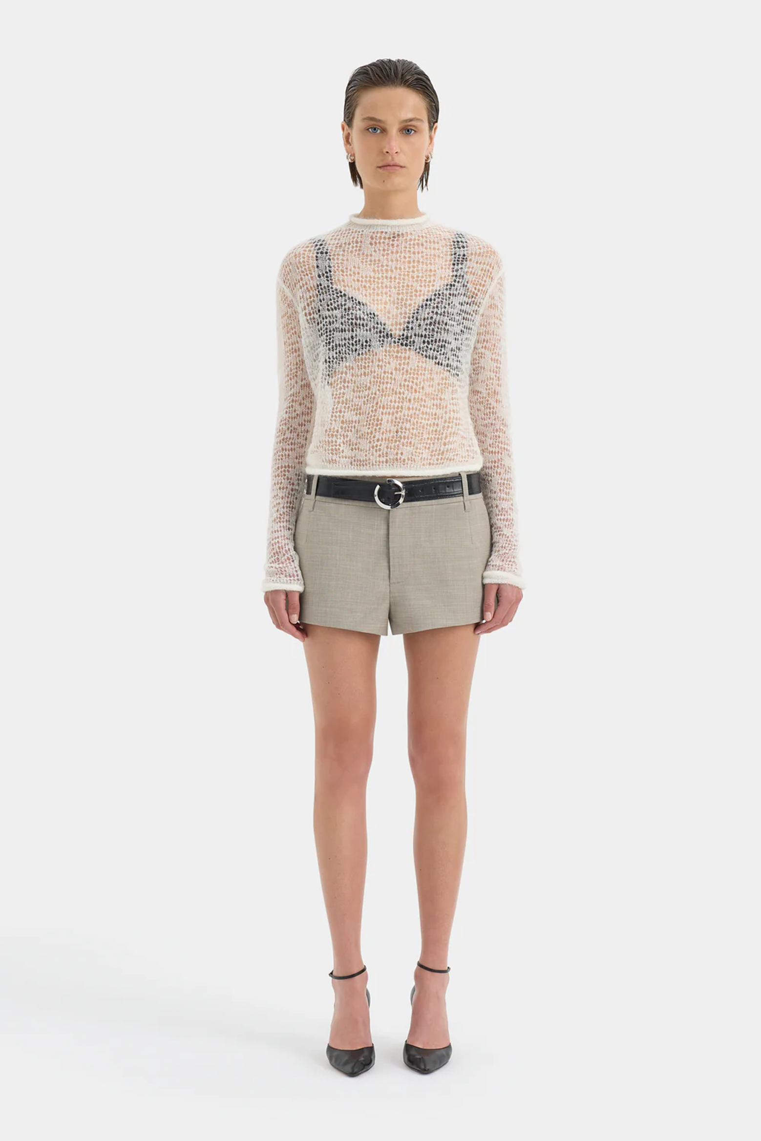 SIR THE LABEL PENELOPE LAYERED KNIT TOP BLACK/IVORY | THE NEW TREND