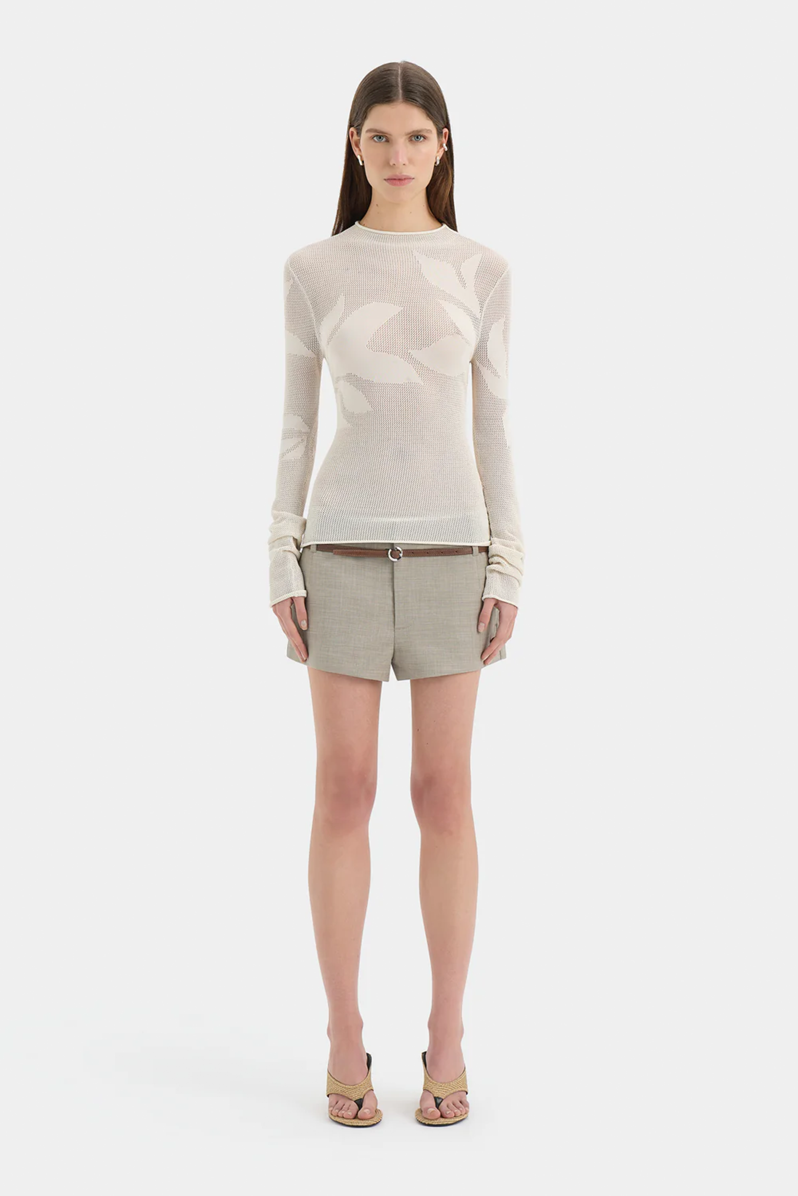 SIR THE LABEL SOLENE MINI SHORT GREY MARLE | THE NEW TREND
