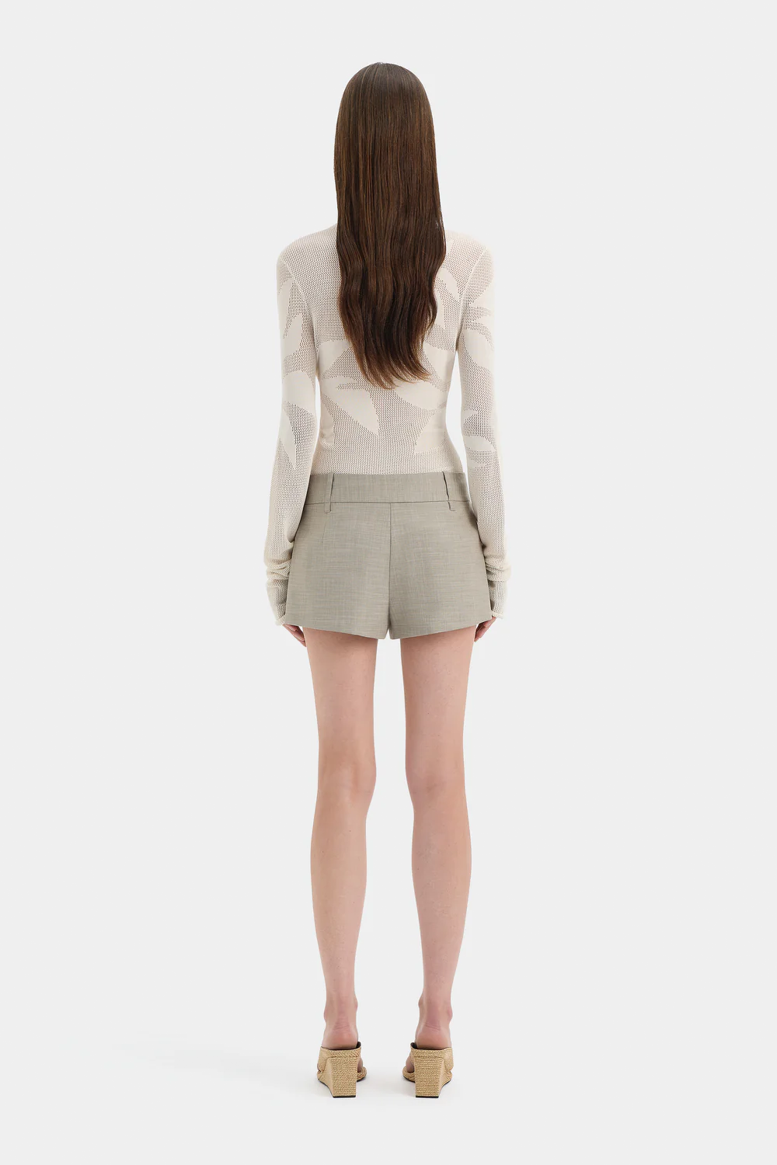 SIR THE LABEL SOLENE MINI SHORT GREY MARLE | THE NEW TREND