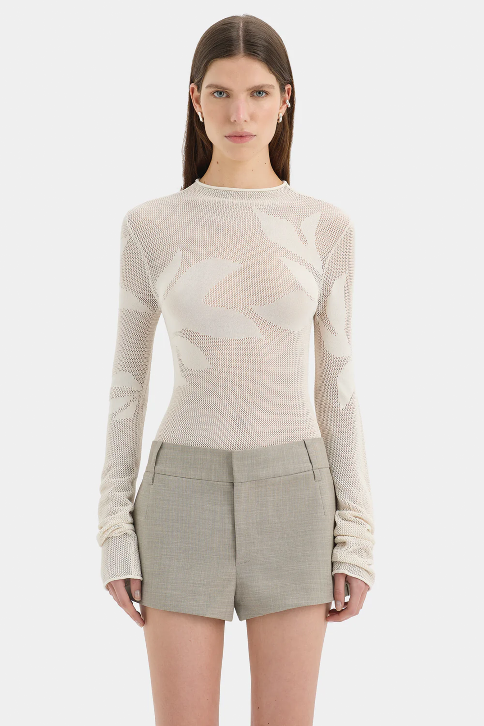 SIR THE LABEL SOLENE MINI SHORT GREY MARLE | THE NEW TREND