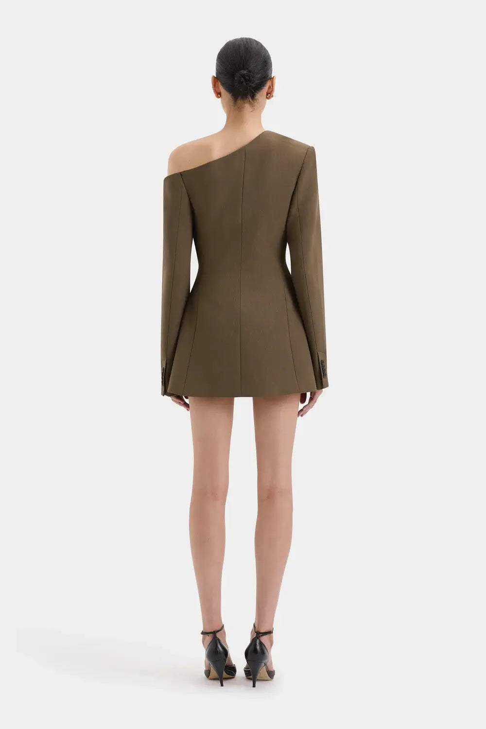 SIR SARTORIA MINI DRESS IN CHOCOLATE MARLE | THE NEW TREND