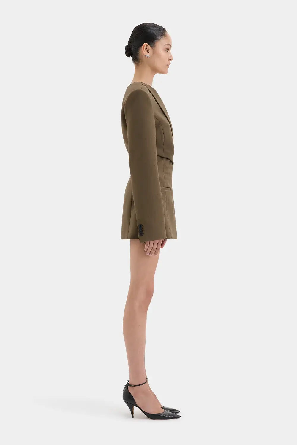 SIR SARTORIA MINI DRESS IN CHOCOLATE MARLE | THE NEW TREND
