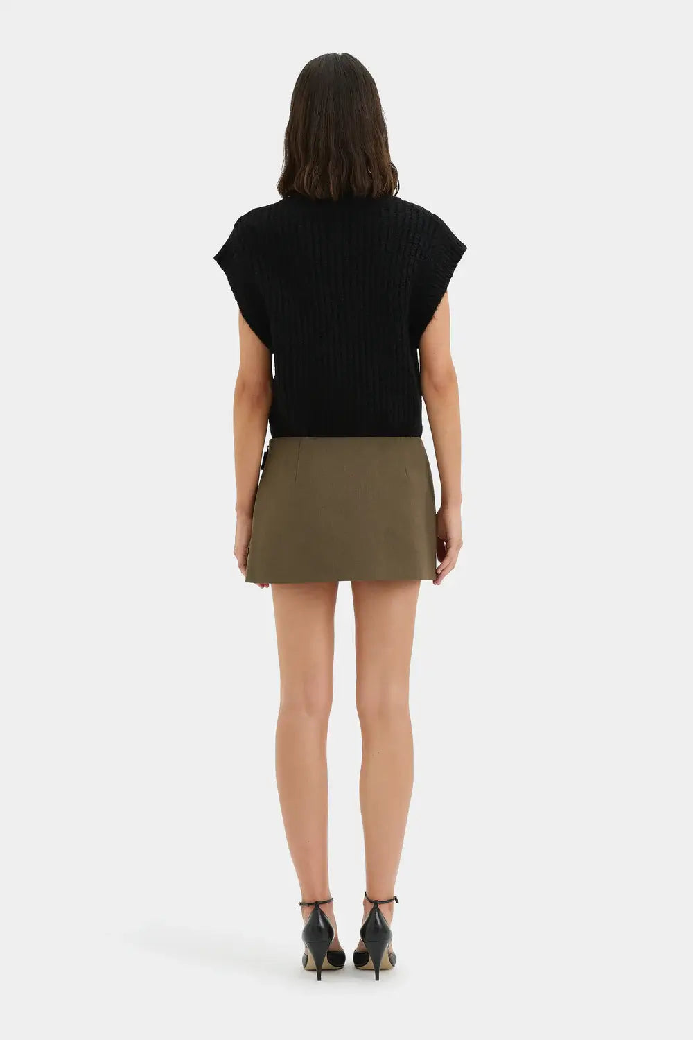 SIR SARTORIA MINI SKIRT IN CHOCOLATE MARLE | THE NEW TREND