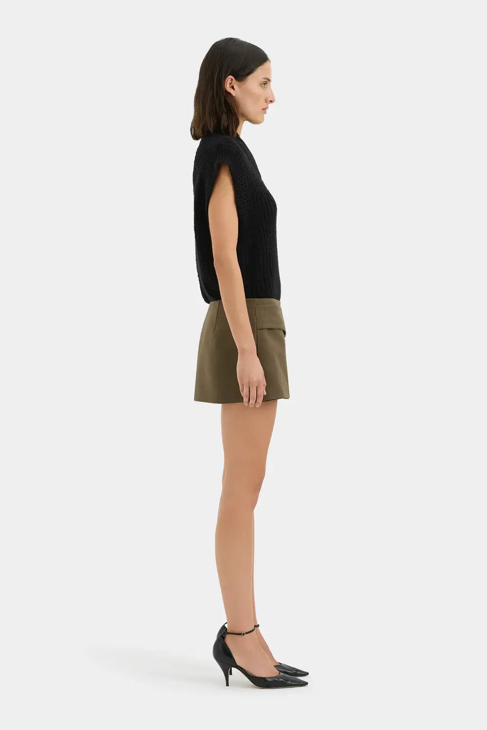 SIR SARTORIA MINI SKIRT IN CHOCOLATE MARLE | THE NEW TREND