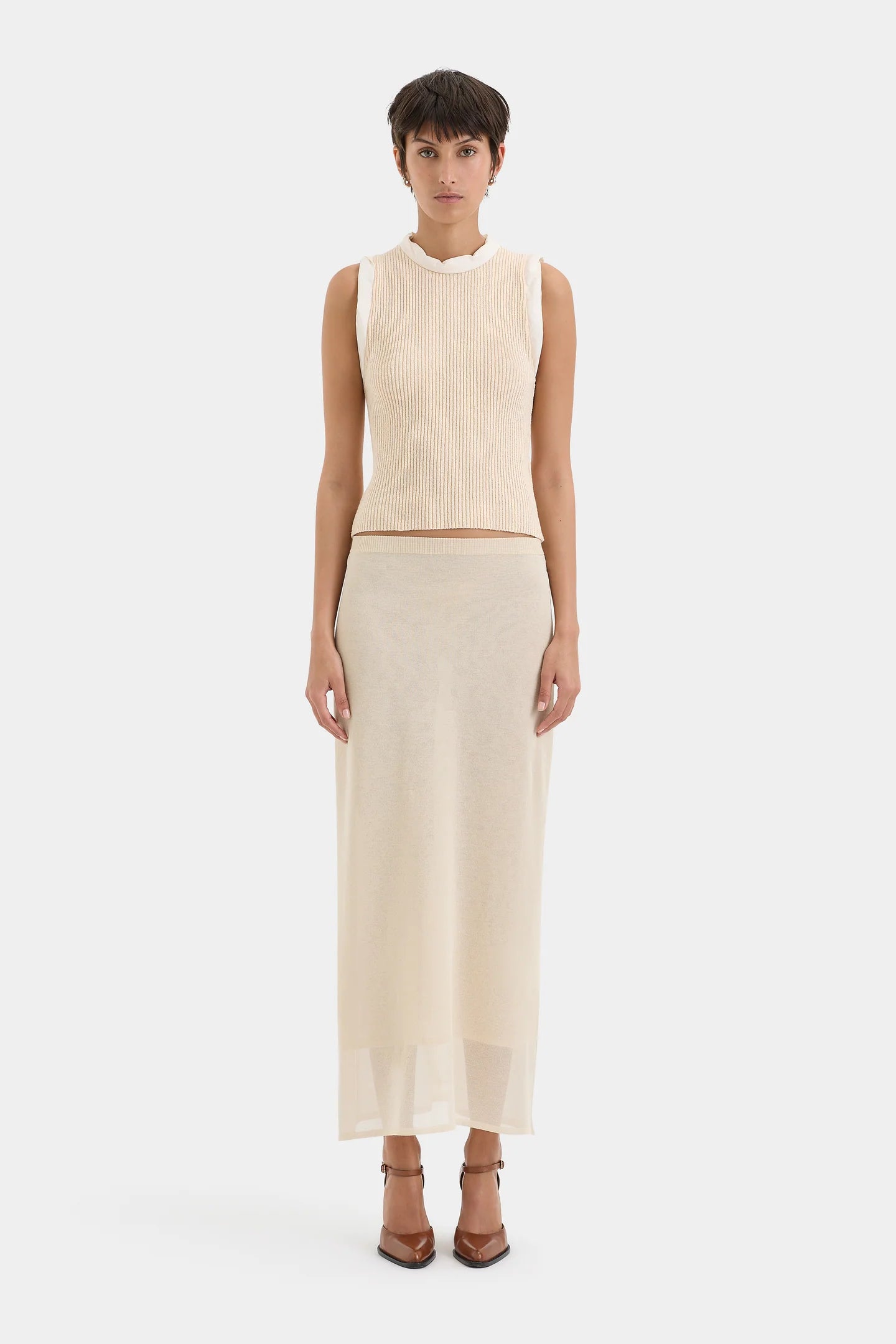 SIR PEREGRINE LAYERED SKIRT IN SHELL | THE NEW TREND