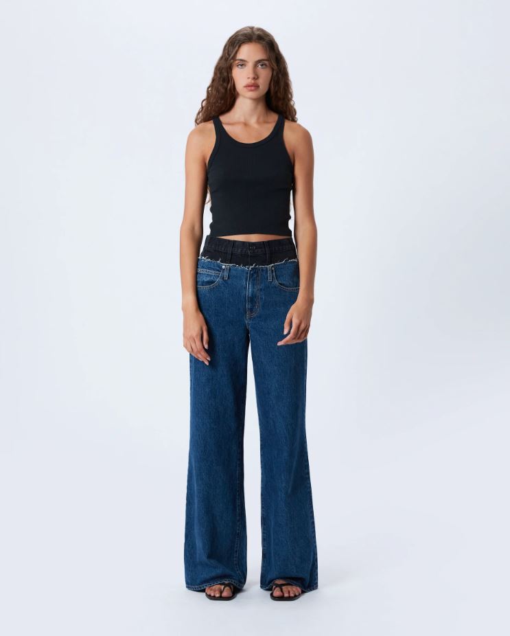 SLVRLAKE Re-Worked Eva Double Waistband Jean | The New Trend