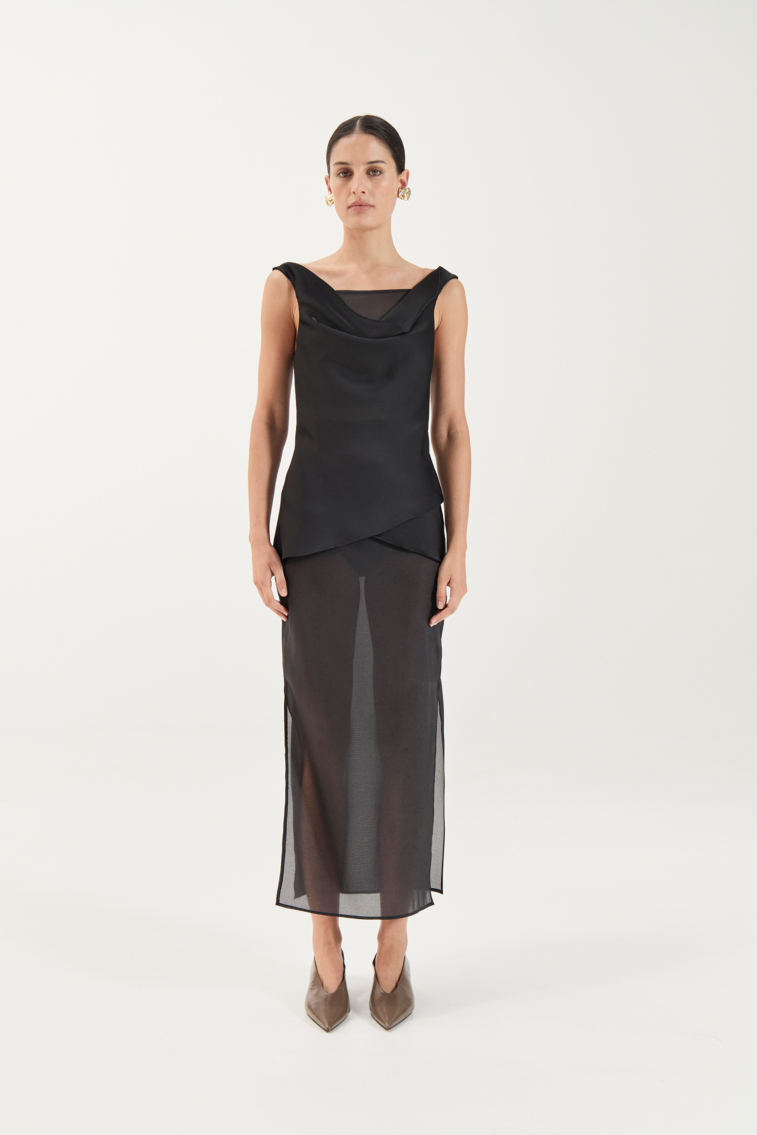 SOLAQUA CARLA TOP IN NOIR | THE NEW TREND 