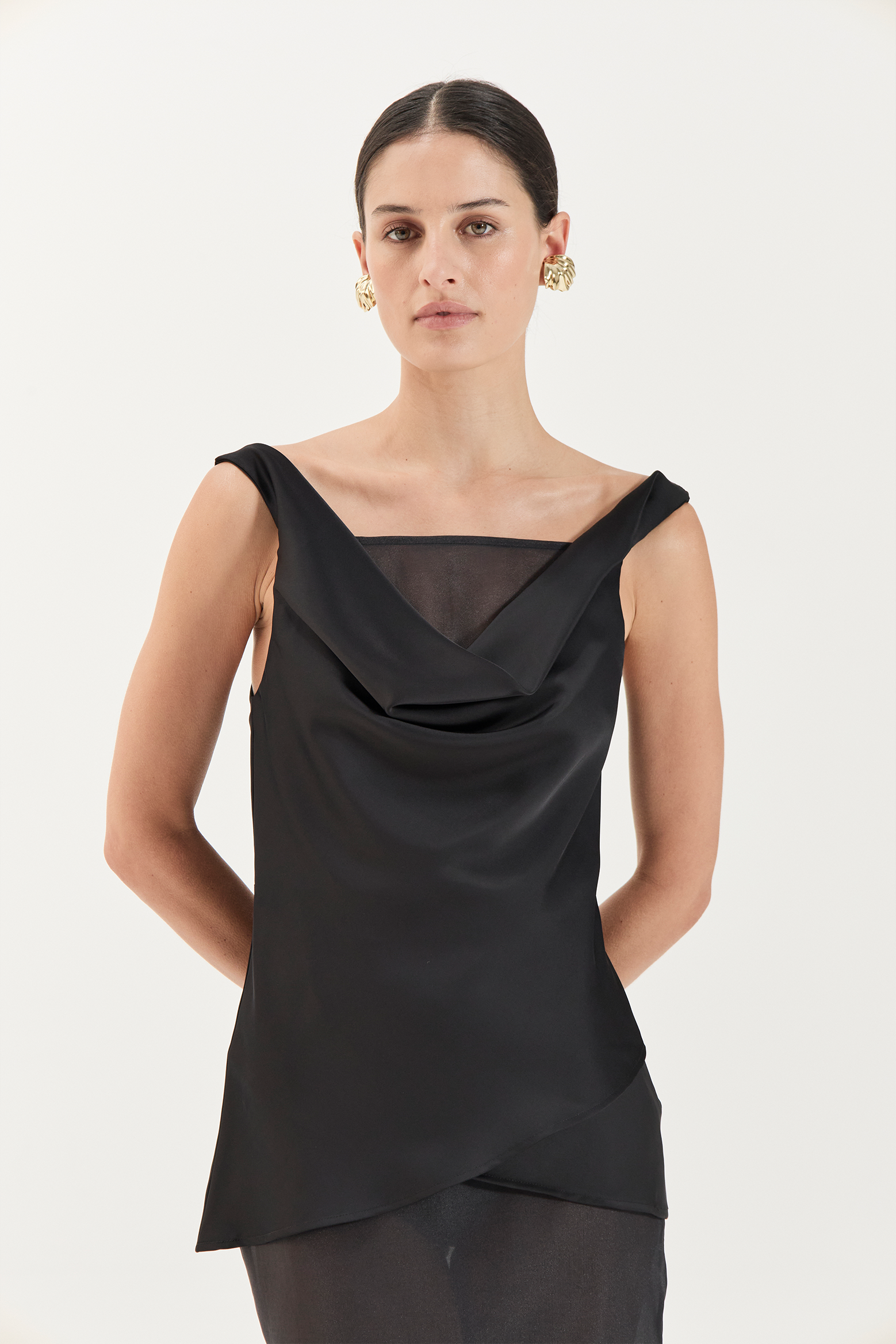 SOLAQUA CARLA TOP IN NOIR | THE NEW TREND 