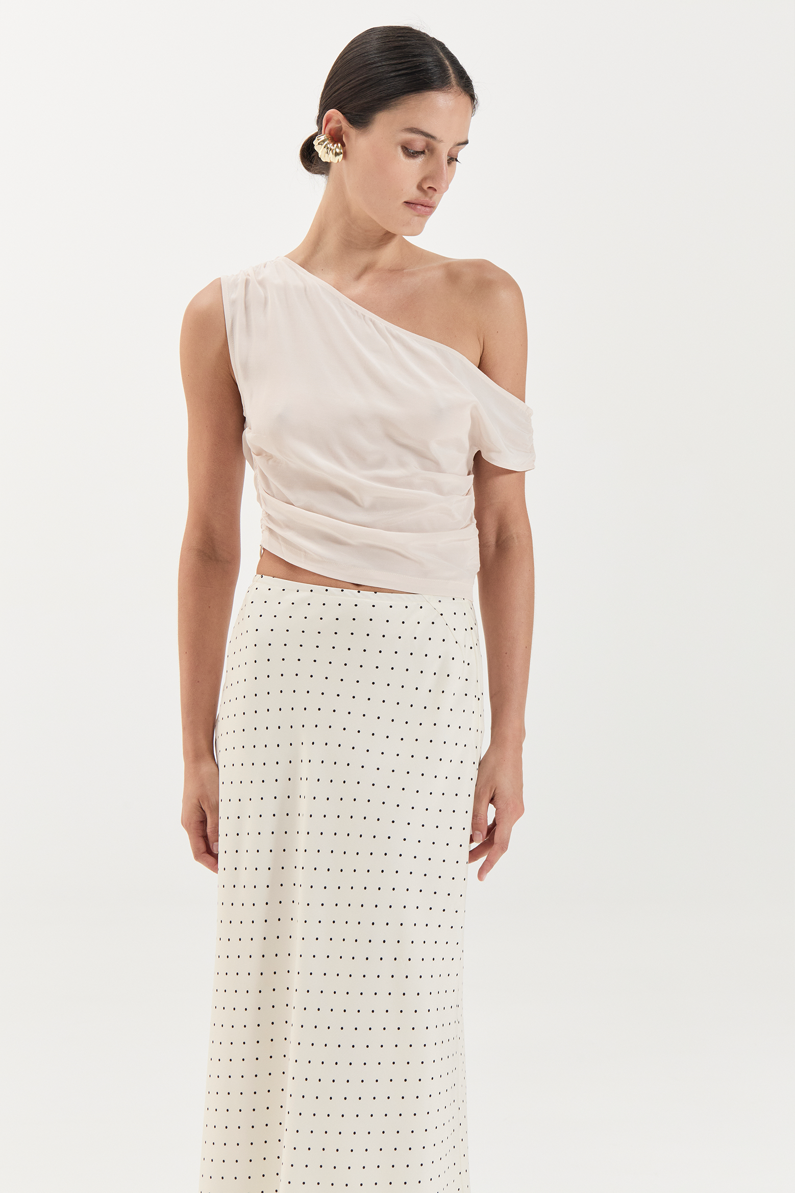 SOLAQUA FRANCESCA BIAS SKIRT IN POLKA DOT | THE NEW TREND 