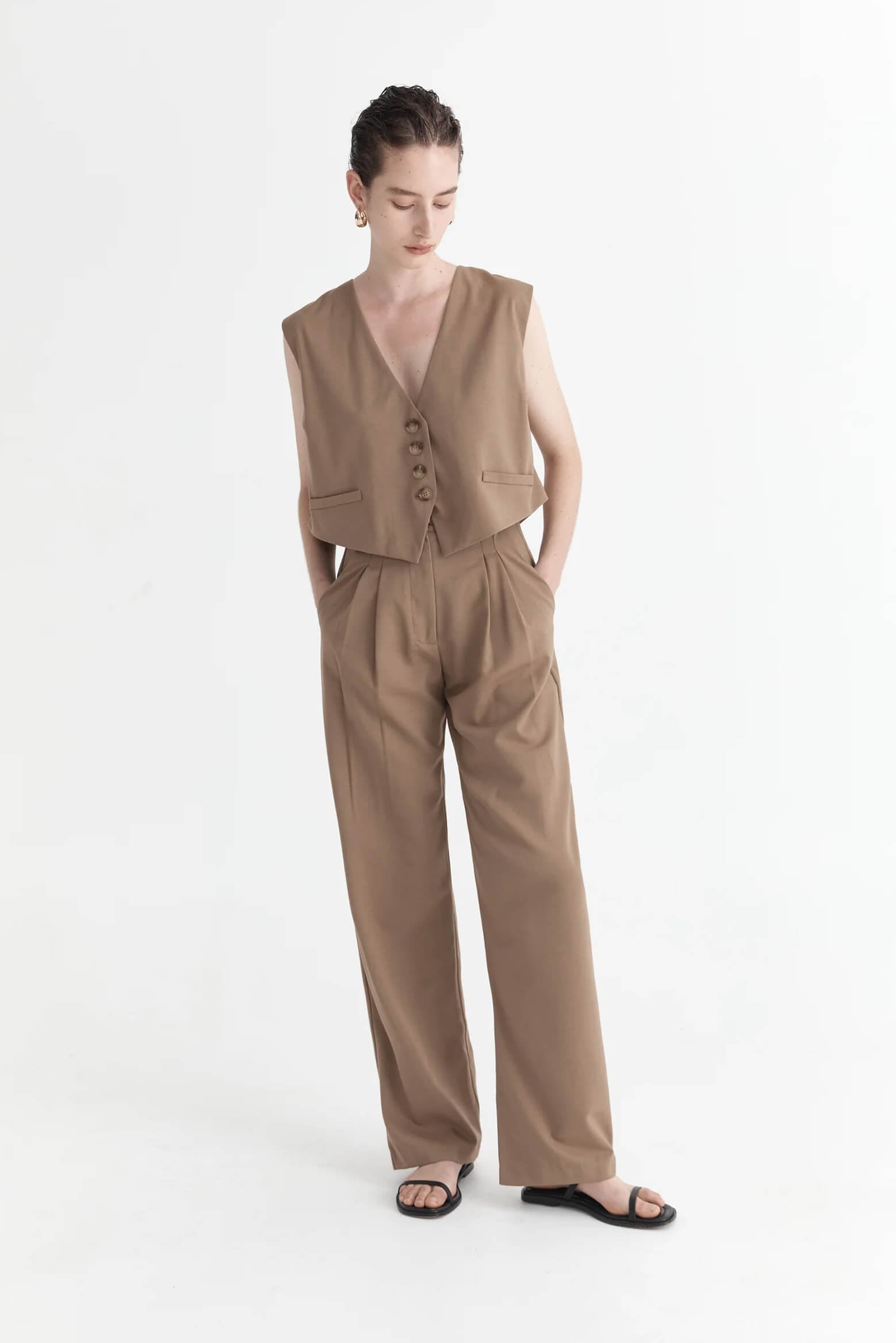 Solaqua The Leon Pants in Creme available at The New Trend Australia.
