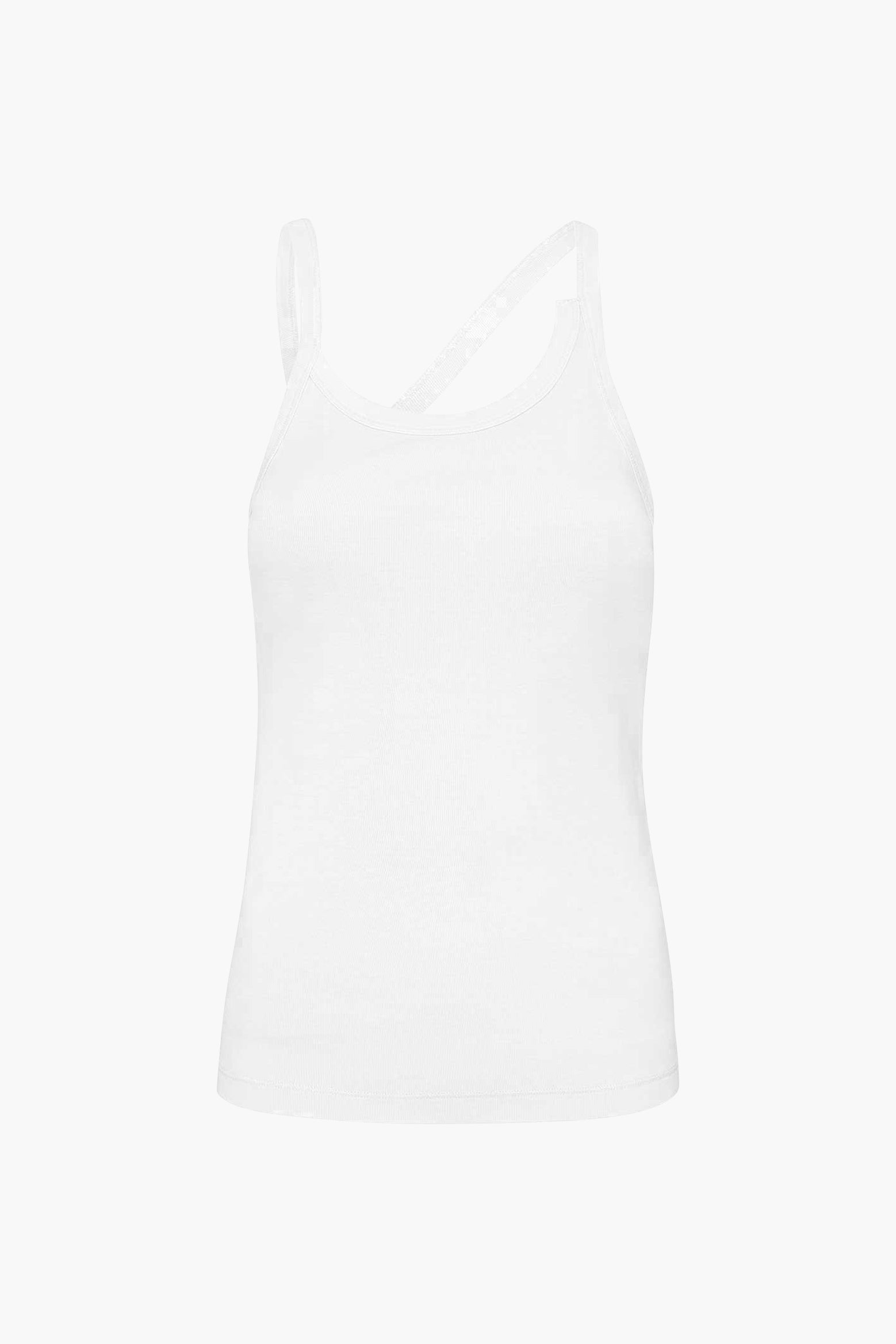 St Agni Organic Cotton Abstract Singlet in White available at TNT The New Trend Australia