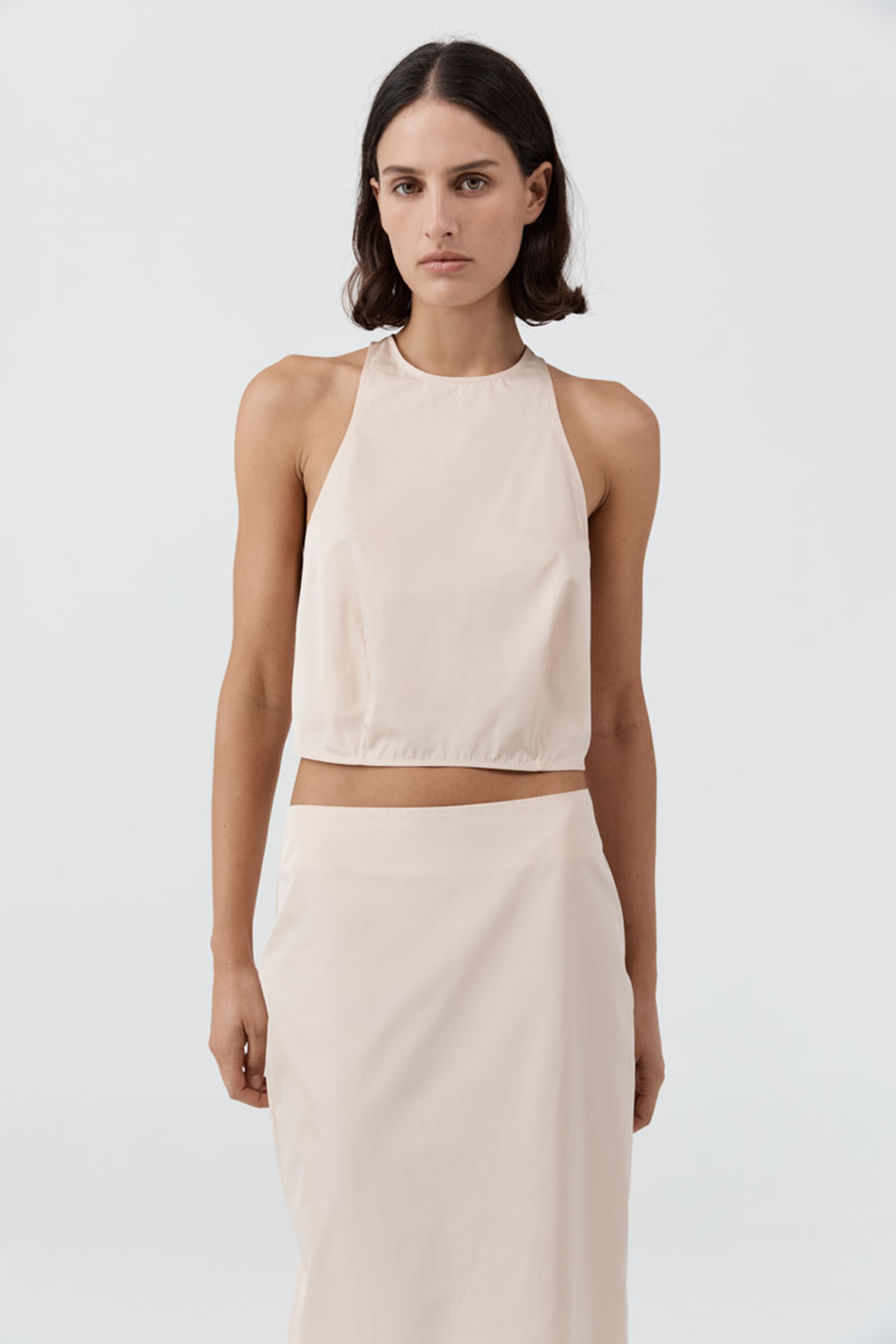 ST. AGNI PAPER TAFFETA COCOON TOP IN PINK SALT | THE NEW TREND