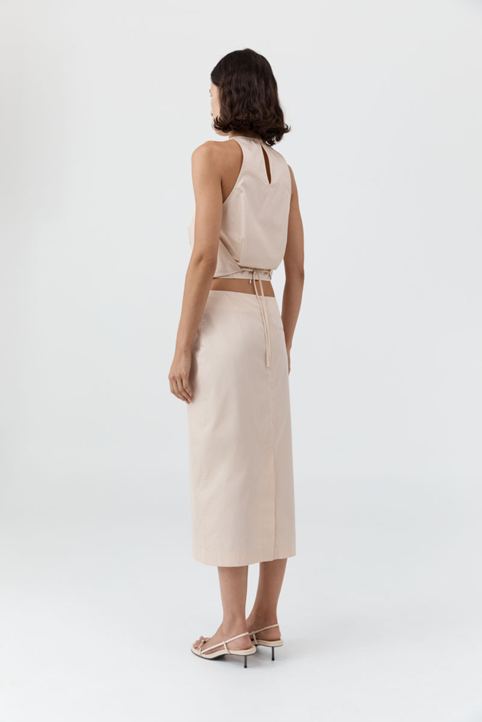 ST. AGNI PAPER TAFFETA COCOON TOP IN PINK SALT | THE NEW TREND