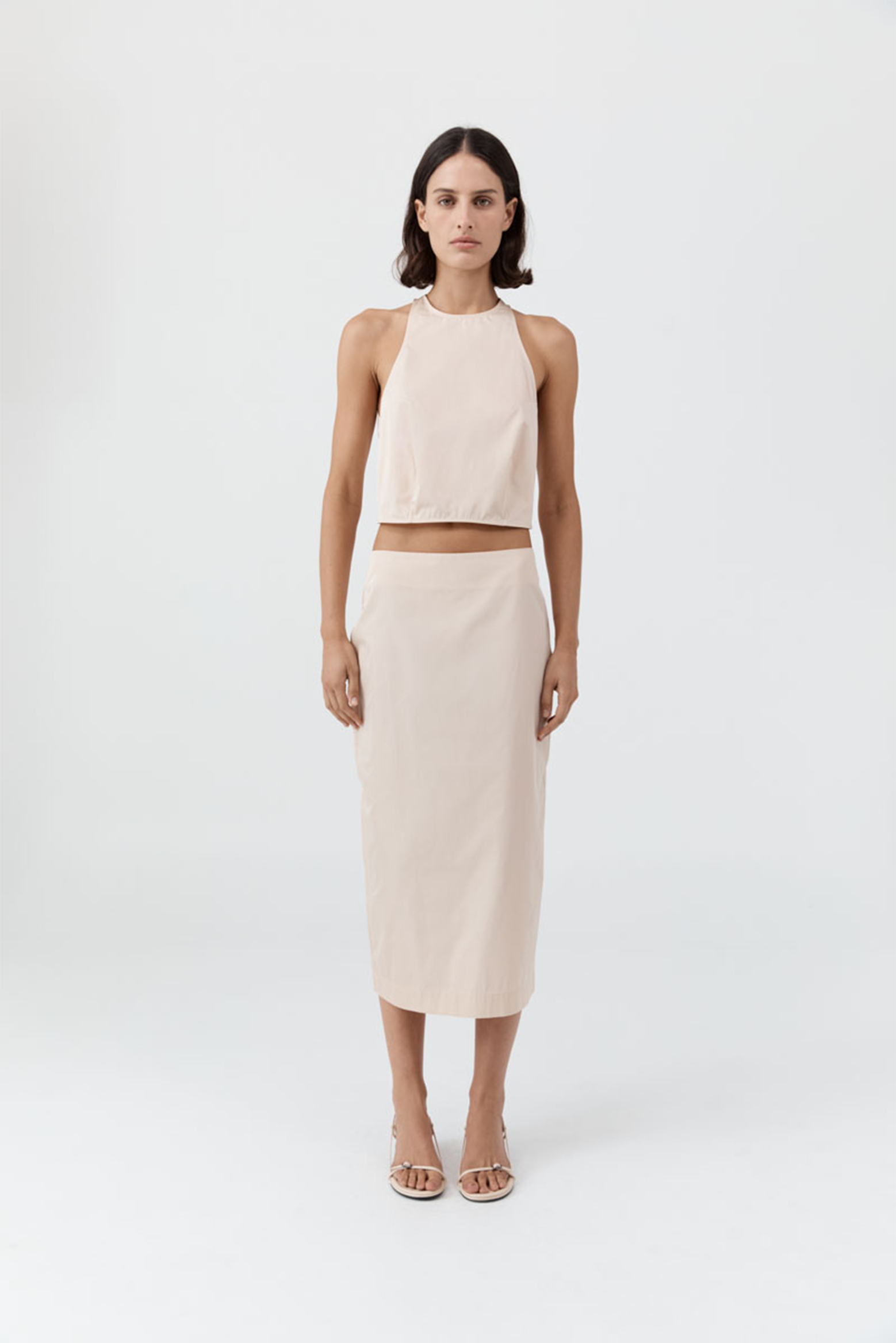 ST. AGNI PAPER TAFFETA COCOON TOP IN PINK SALT | THE NEW TREND