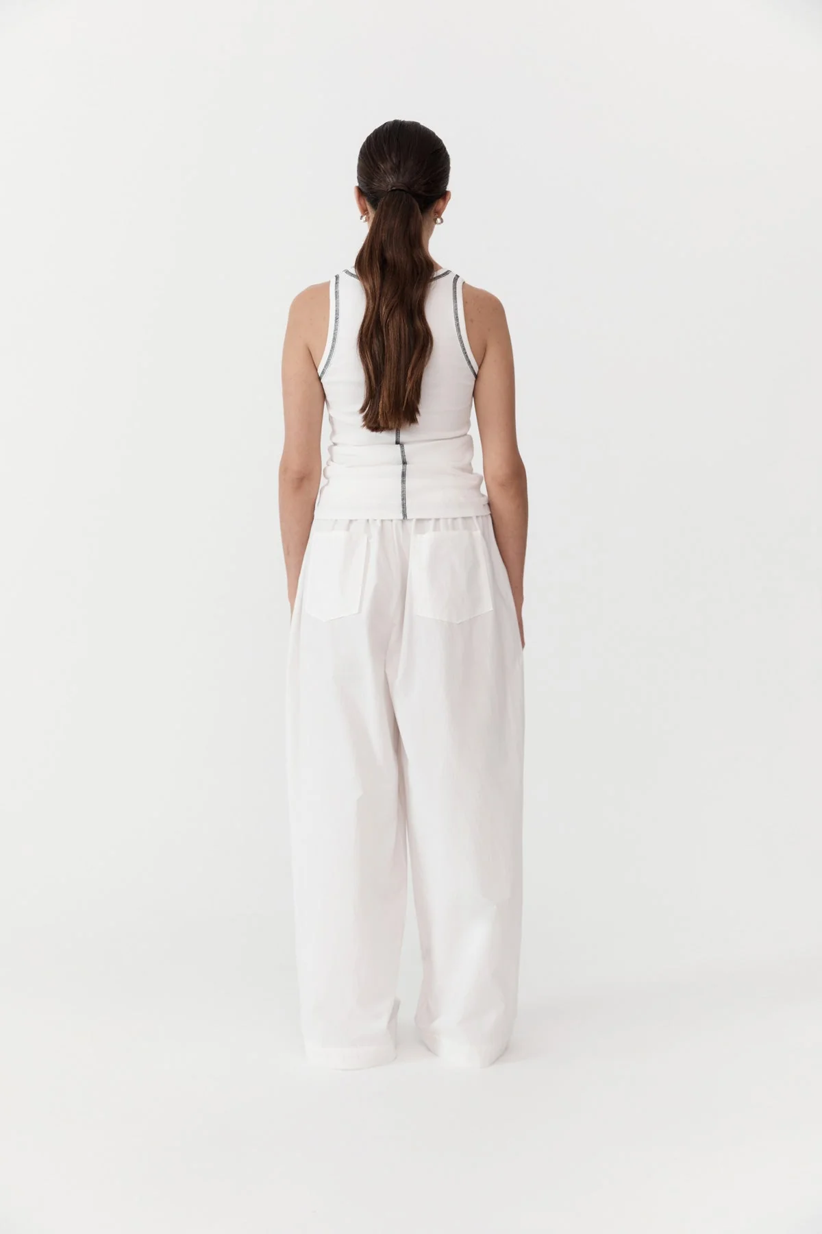 St Agni Relaxed Drawstring Pant in White available at The New Trend australia.