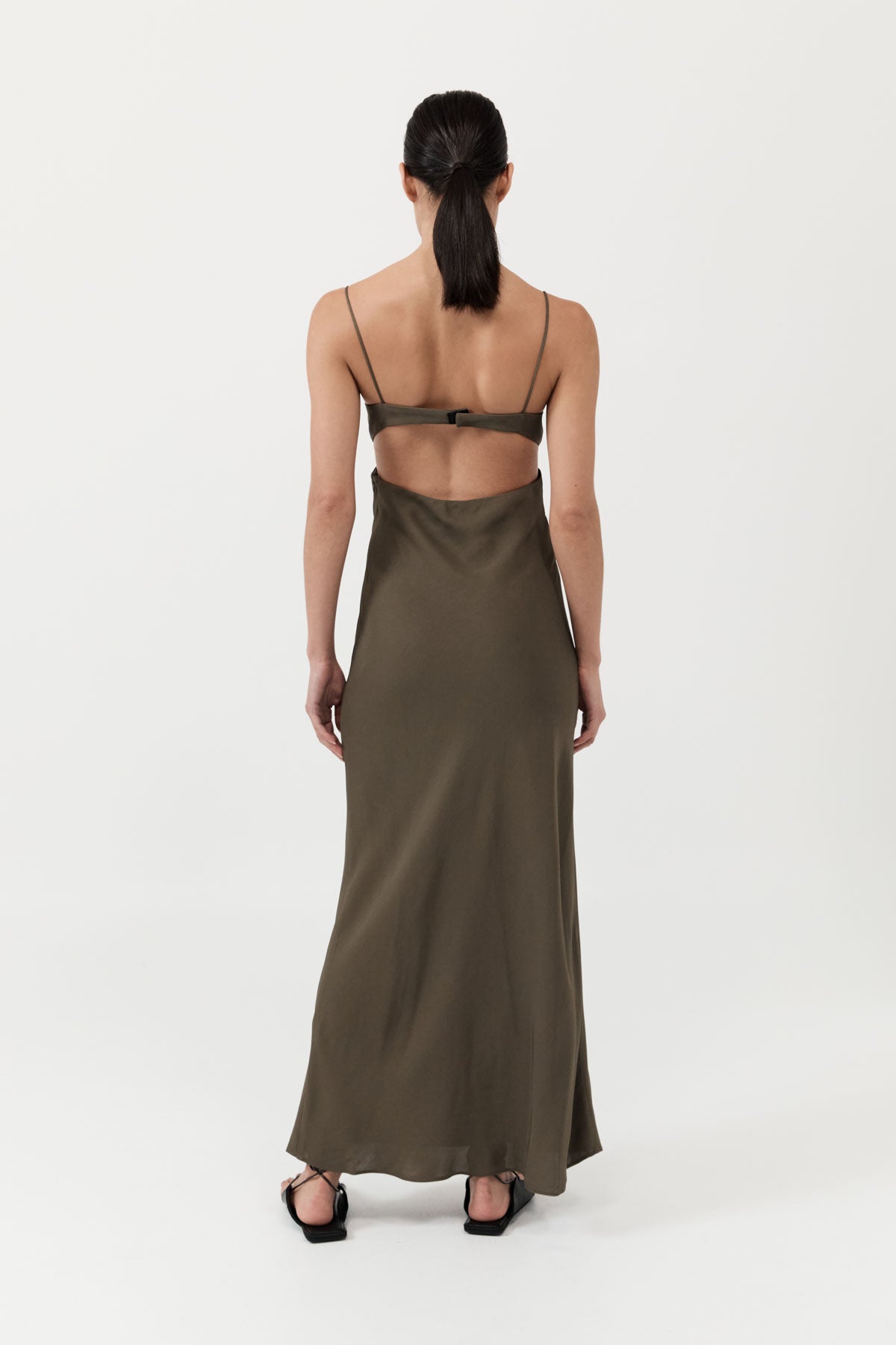 The St Agni Resort Dress in Olivine available at The New Trend Australia