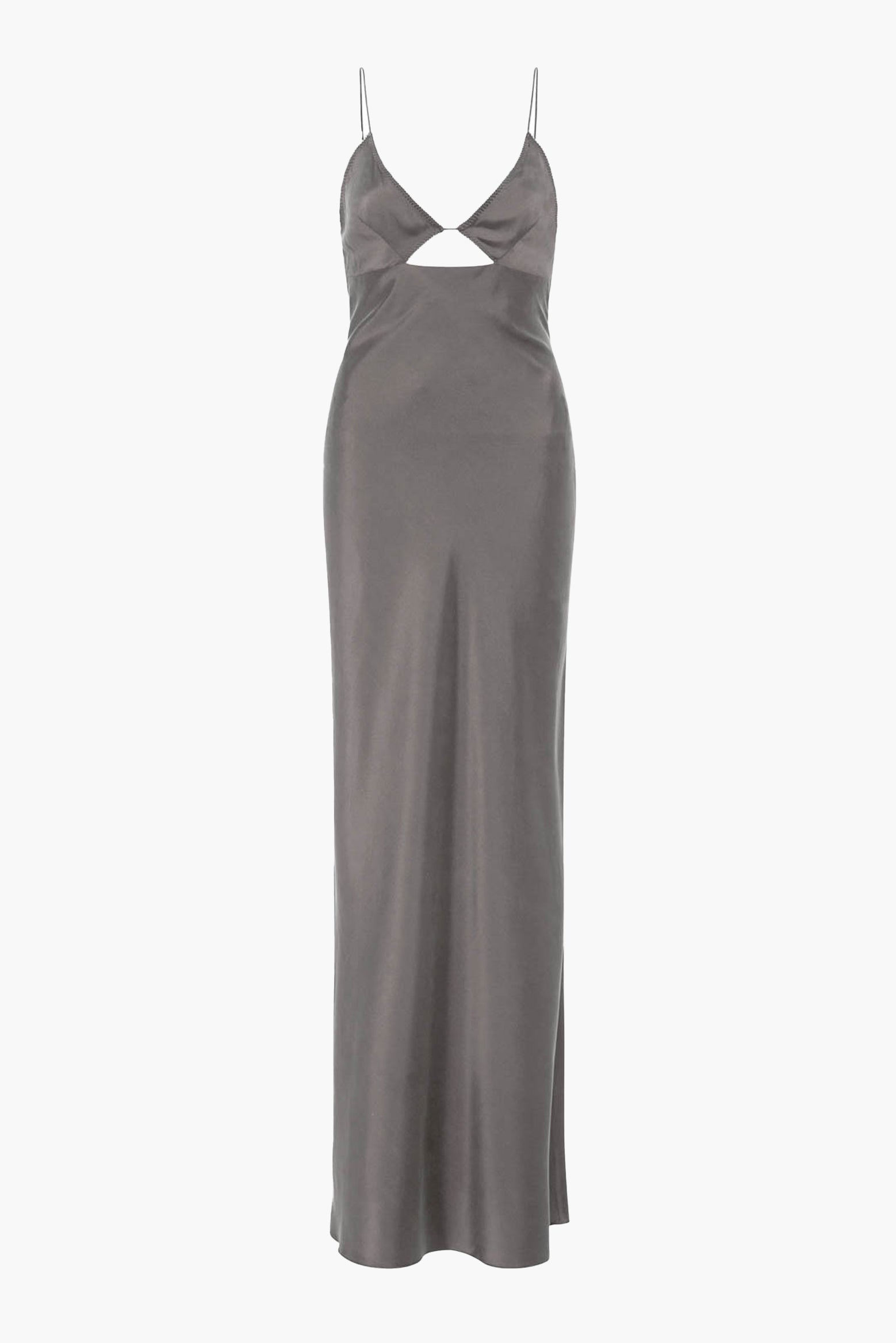 St Agni Soft Silk Bra Bias Slip Dress in Pewter Grey available at The New Trend Australia. 