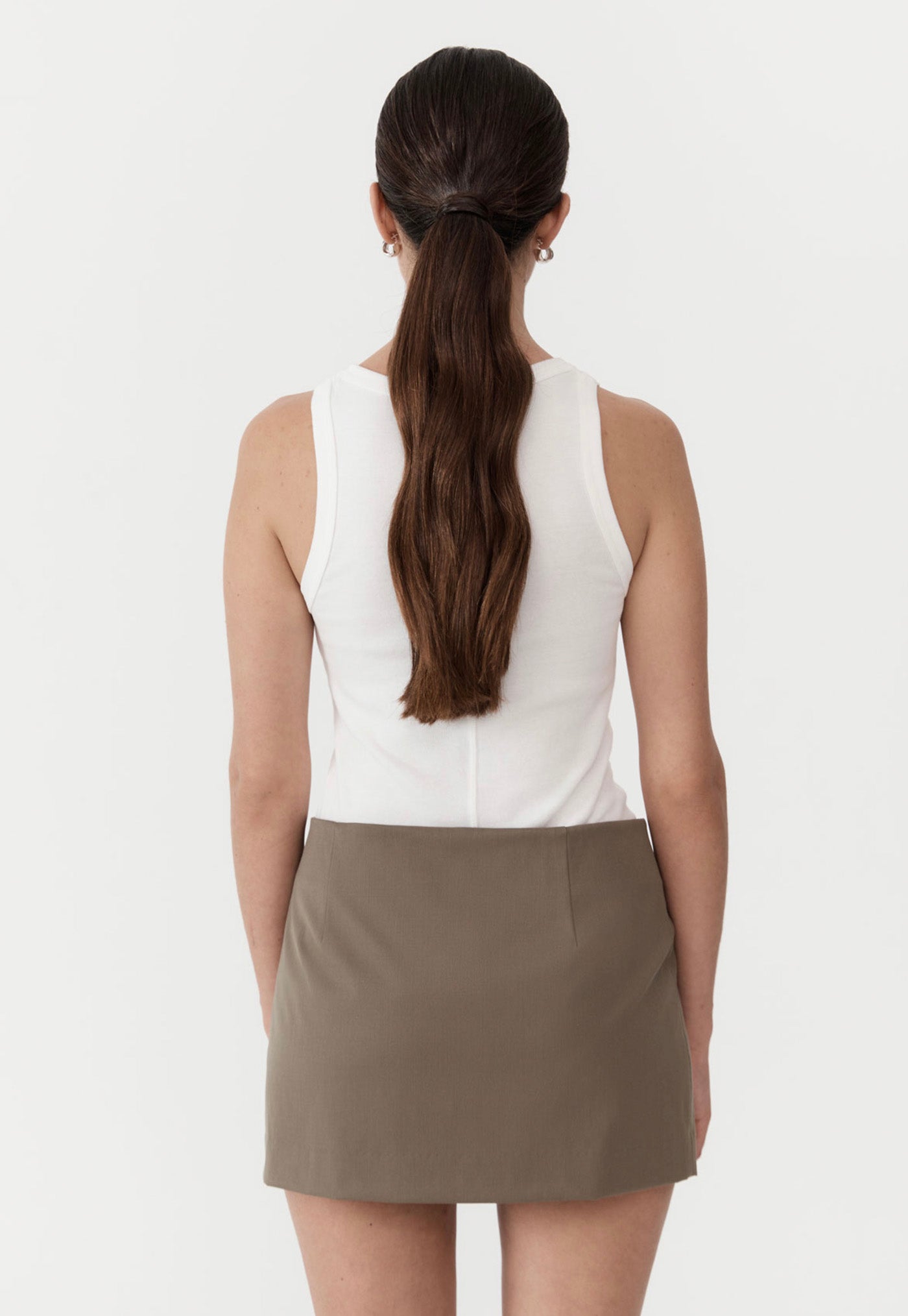 The St Agni Utilitarian Pocket Mini Skirt in Kelp available at The New Trend Australia