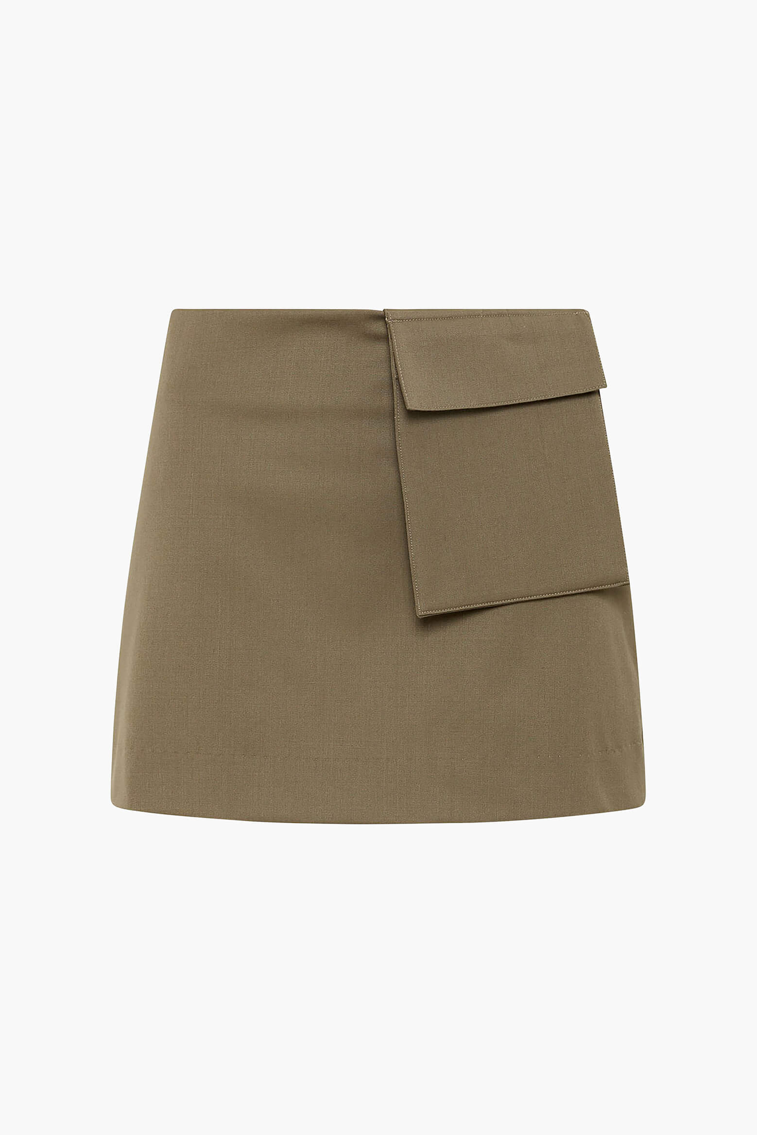 The St Agni Utilitarian Pocket Mini Skirt in Kelp available at The New Trend Australia
