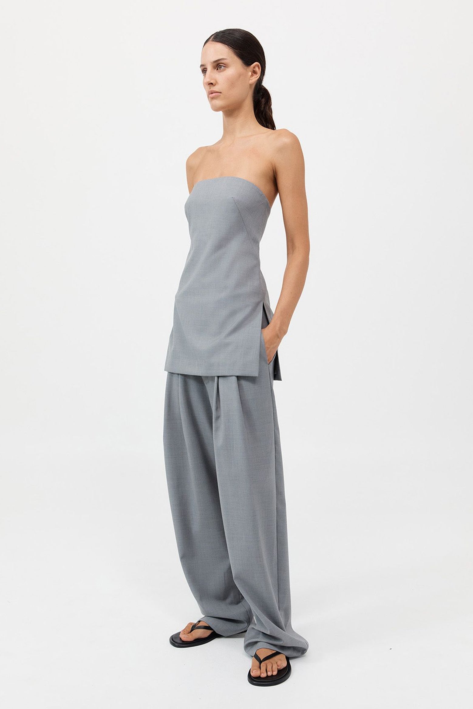 The St Agni Wool Column Tunic in Grey available at The New Trend Australia