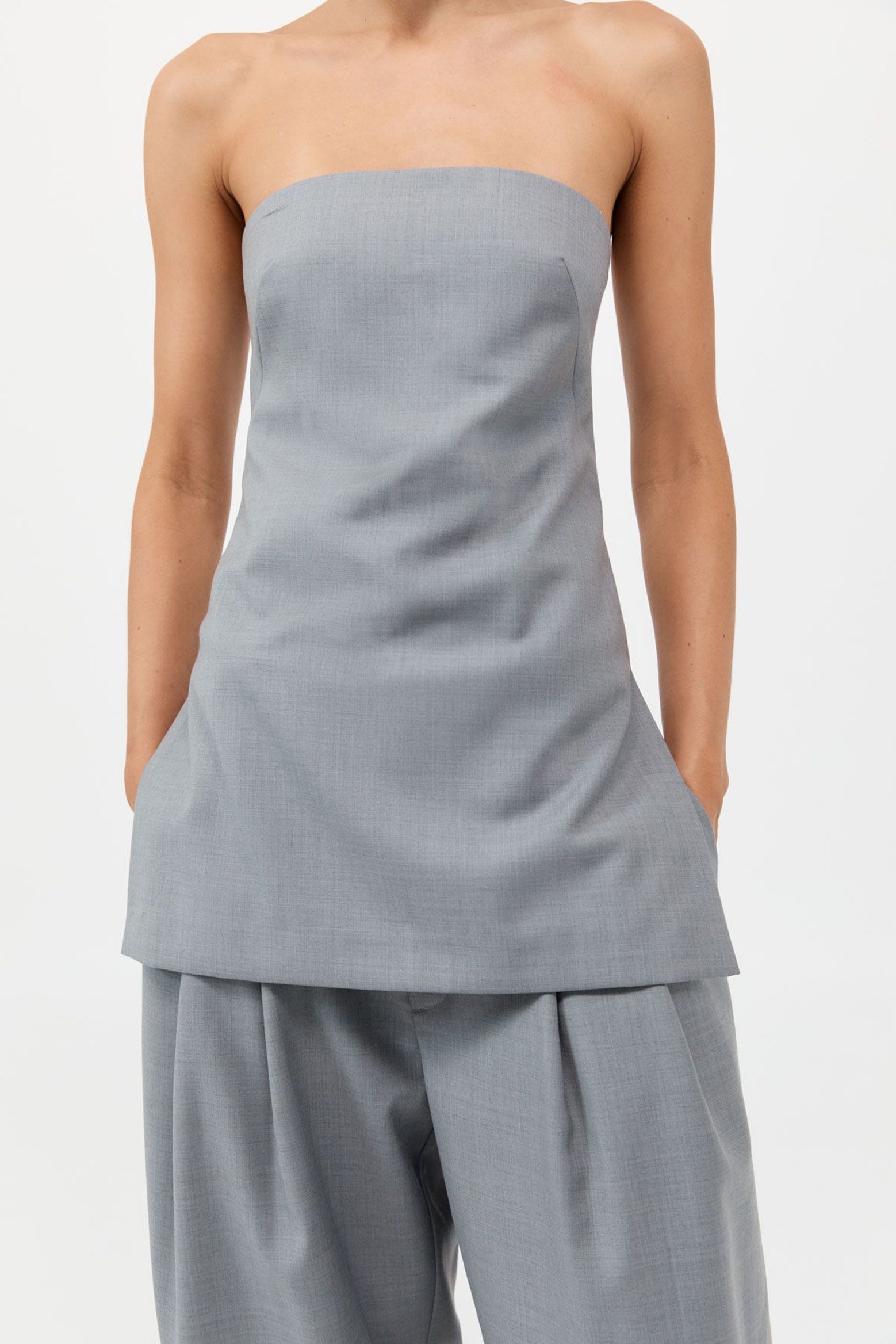 The St Agni Wool Column Tunic in Grey available at The New Trend Australia