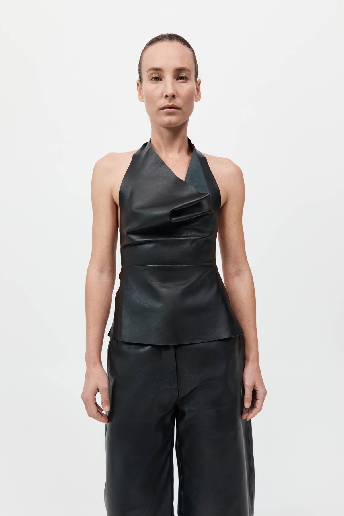 ST.AGNI LEATHER TIE TOP | THE NEW TREND