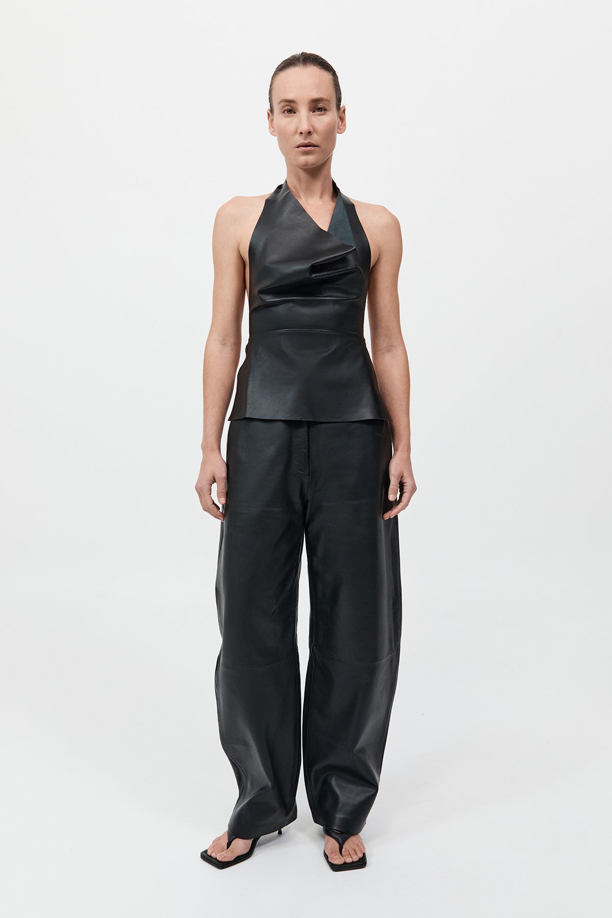 ST.AGNI LEATHER TIE TOP | THE NEW TREND