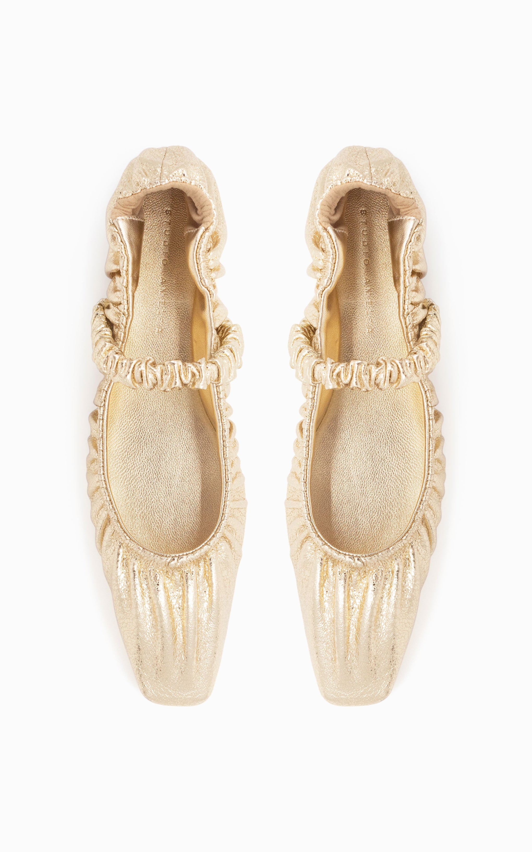 The Studio Amelia Zadie Ballet Flat in Gold available at The New Trend Australia