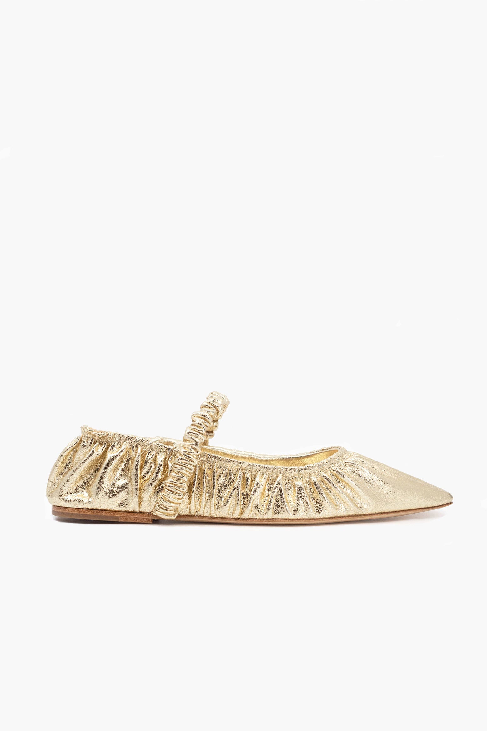 The Studio Amelia Zadie Ballet Flat in Gold available at The New Trend Australia