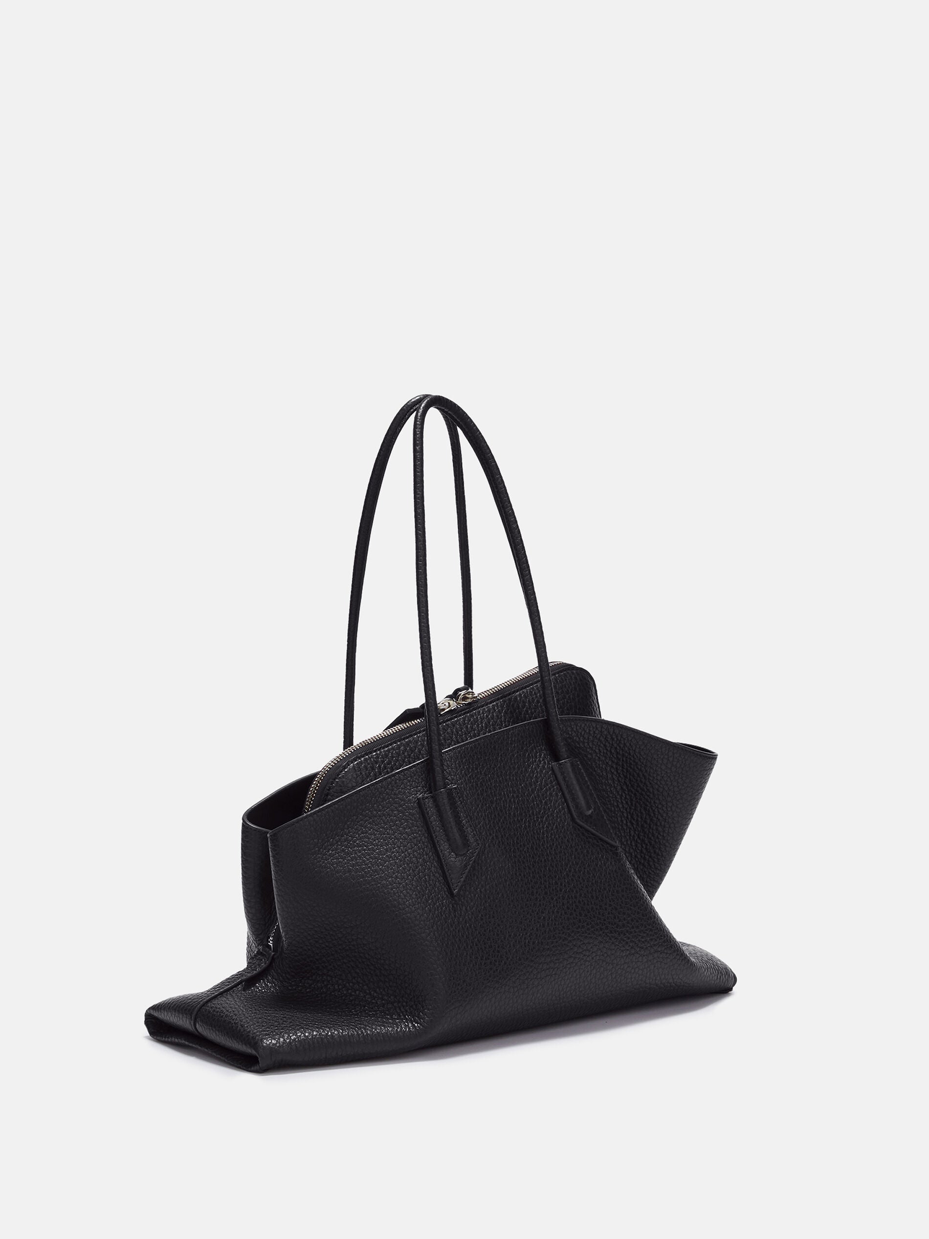 THE ATTICO LA PASSEGGIATA TOP HANDLE GRAINED LEATHER | THE NEW TREND