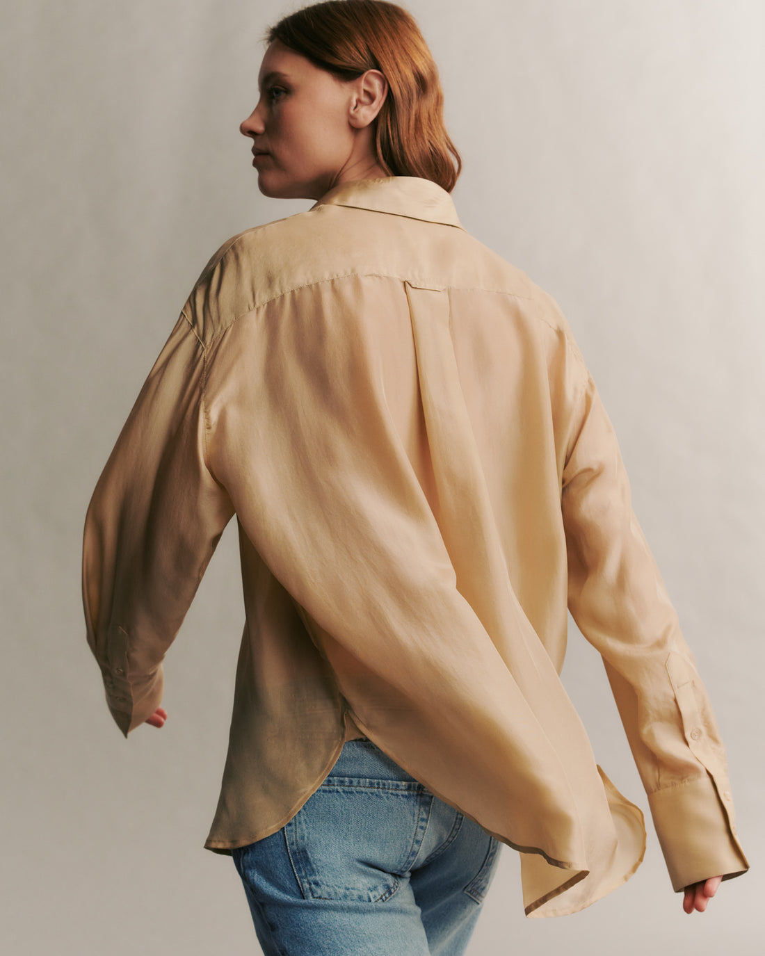 The TWP Big Joe Shirt in Tan available at The New Trend Australia